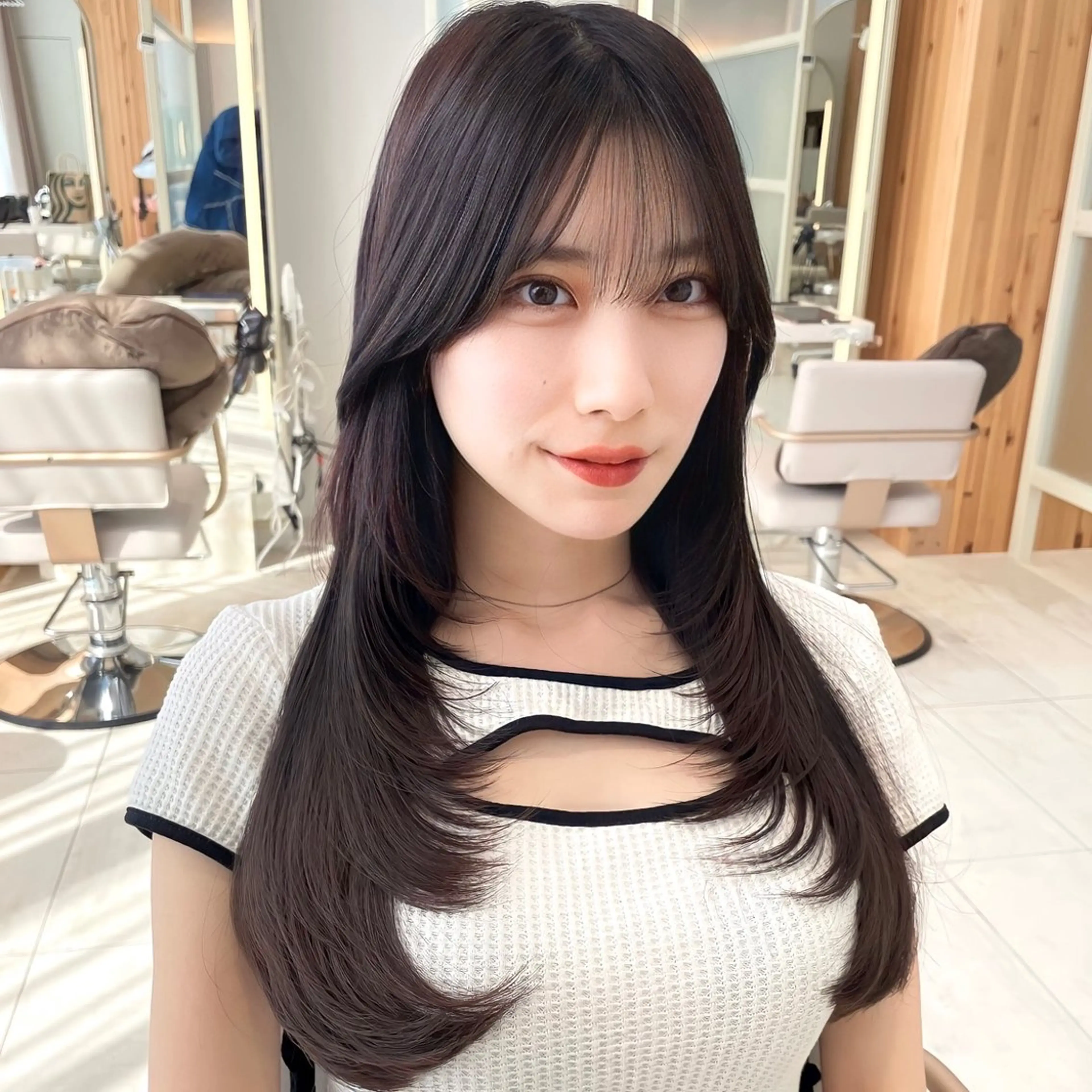 ロング カラー ダークグレー ダークグレージュ グレージュ くびれヘア 韓国風ヘア 🇰🇷韓国風くびれ ヘア🇰🇷中村優大のヘアスタイル