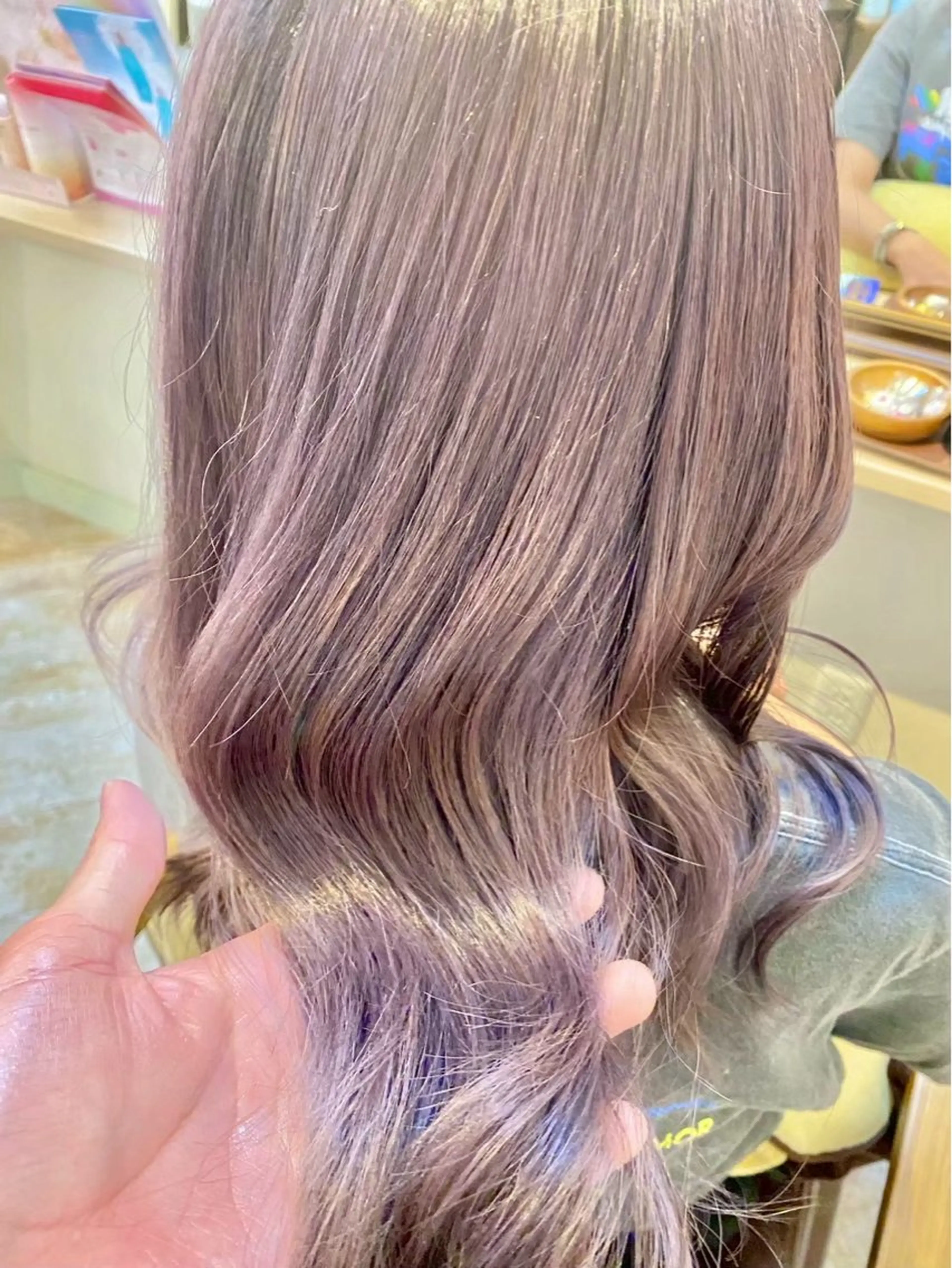 ロング カラー ヘアアレンジ 縮毛矯正 山本 優音のヘアスタイル