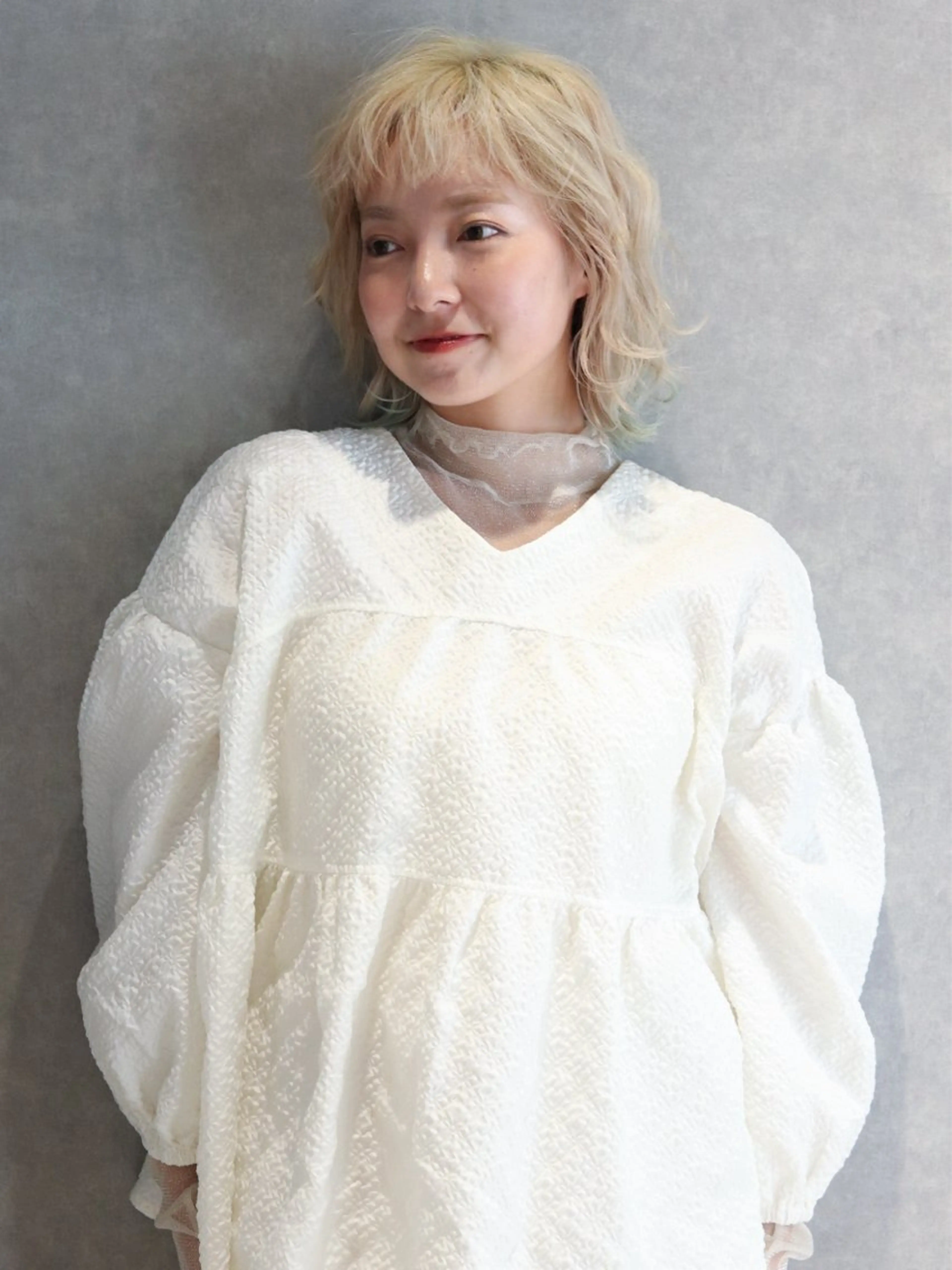 ショート カラー ヘアカラー 柔らかい透明感カラー 髪質改善/神戸のヘアスタイル