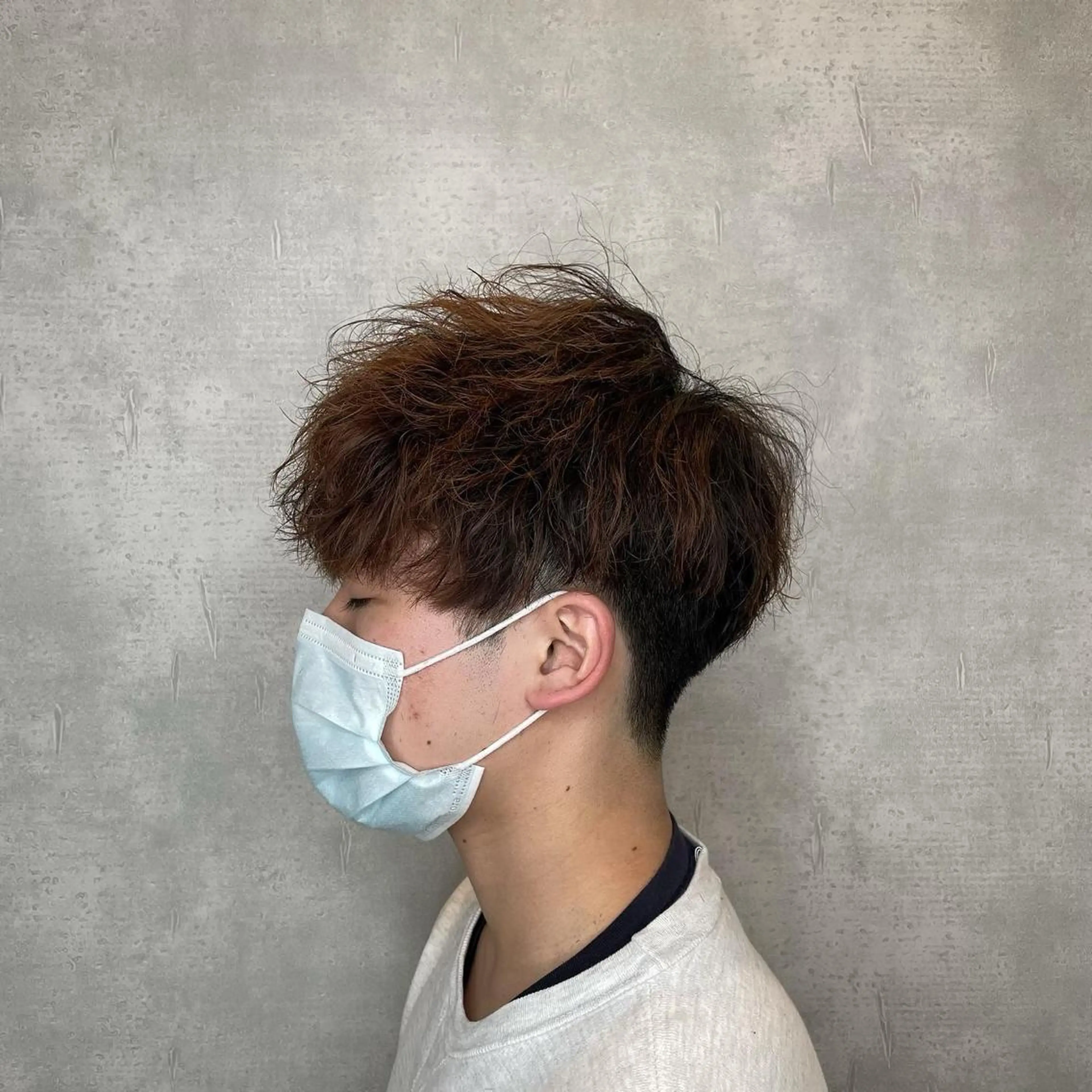 メンズ マッシュ メンズパーマ 刈り上げ SOYON船橋店所属・SOYON船橋店 西澤元気のヘアスタイル