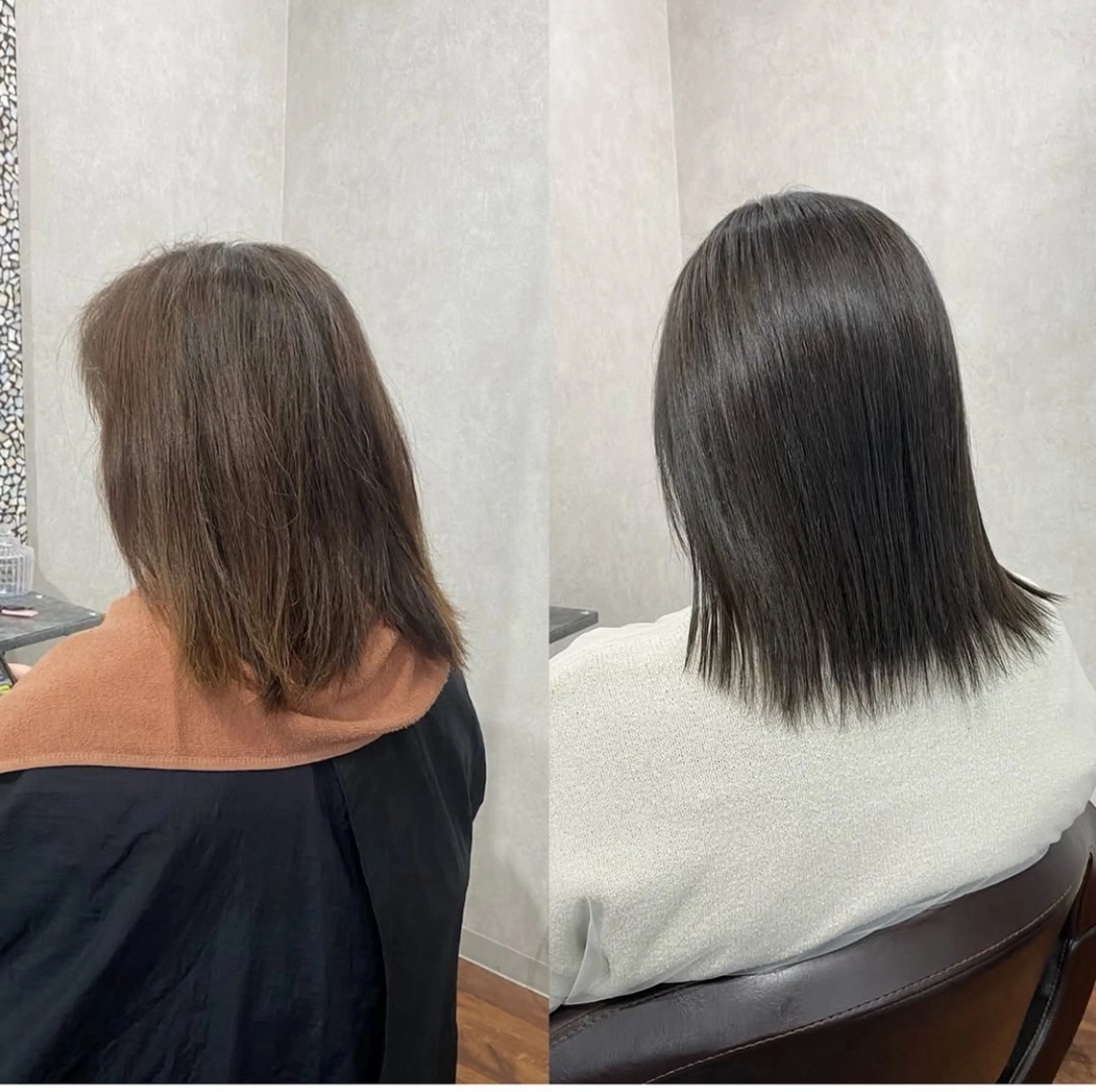 ミディアム カット ヘアカラー トリートメント ＳＨＩ ＺＵのヘアスタイル