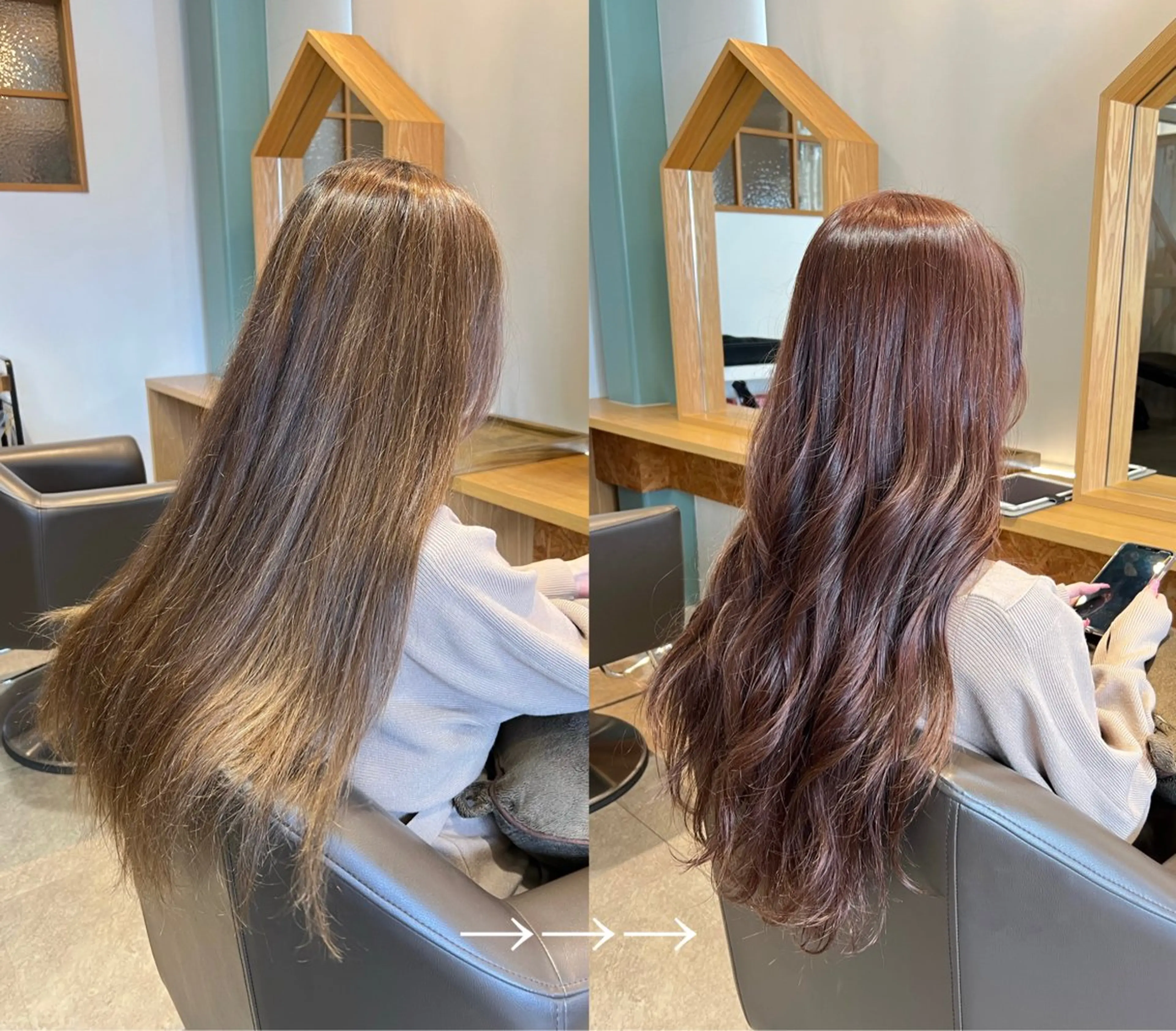 ロング カラー ブラウンカラー ピンクカラー ピンクブラウン ロング 北花田美容師🍃村尾 光太/むらのヘアスタイル