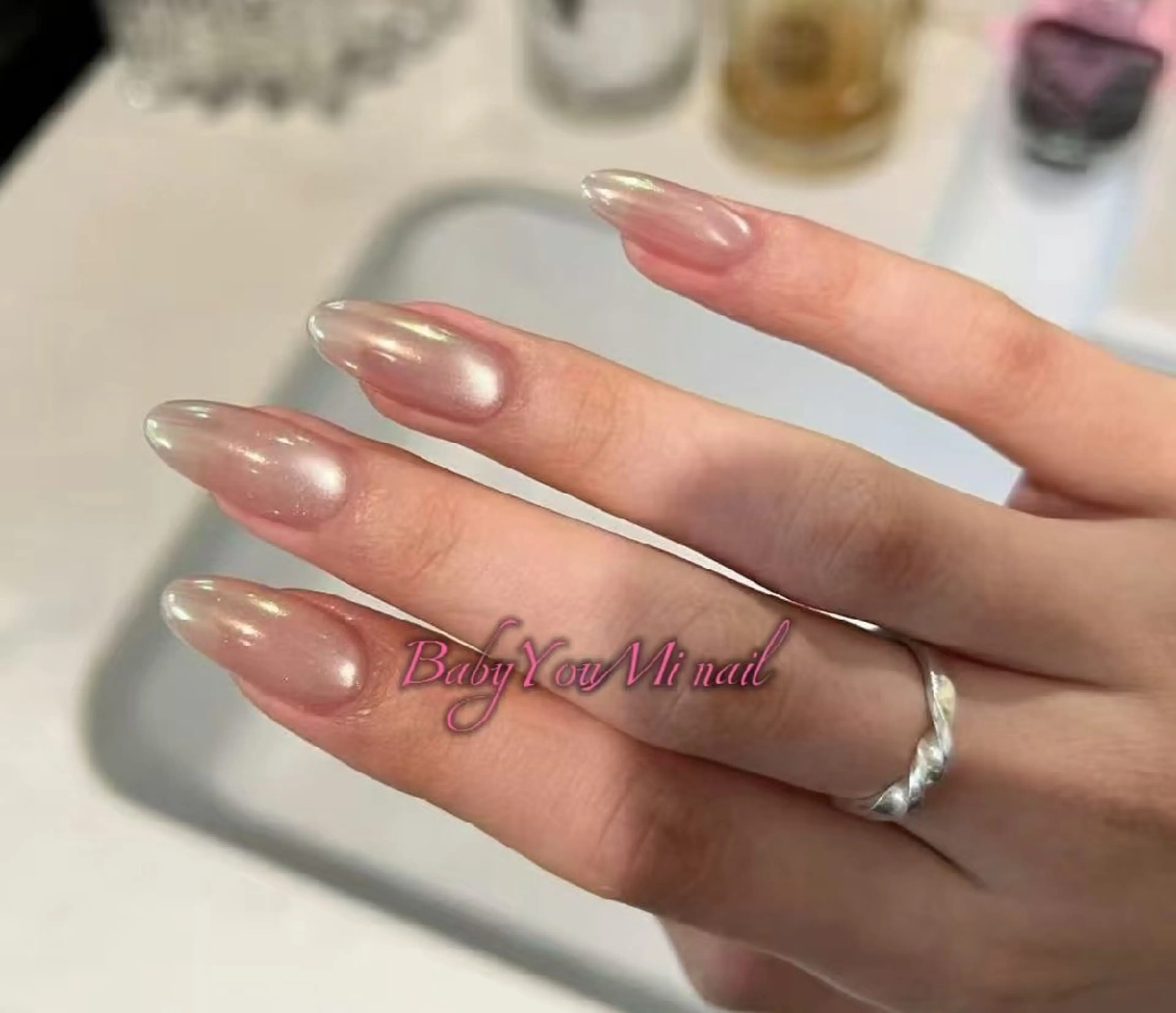 ネイル オーロラネイル フラワーネイル フットネイル フレンチネイル ジェルネイル ハンドネイル Oomiya 服部のネイルデザイン