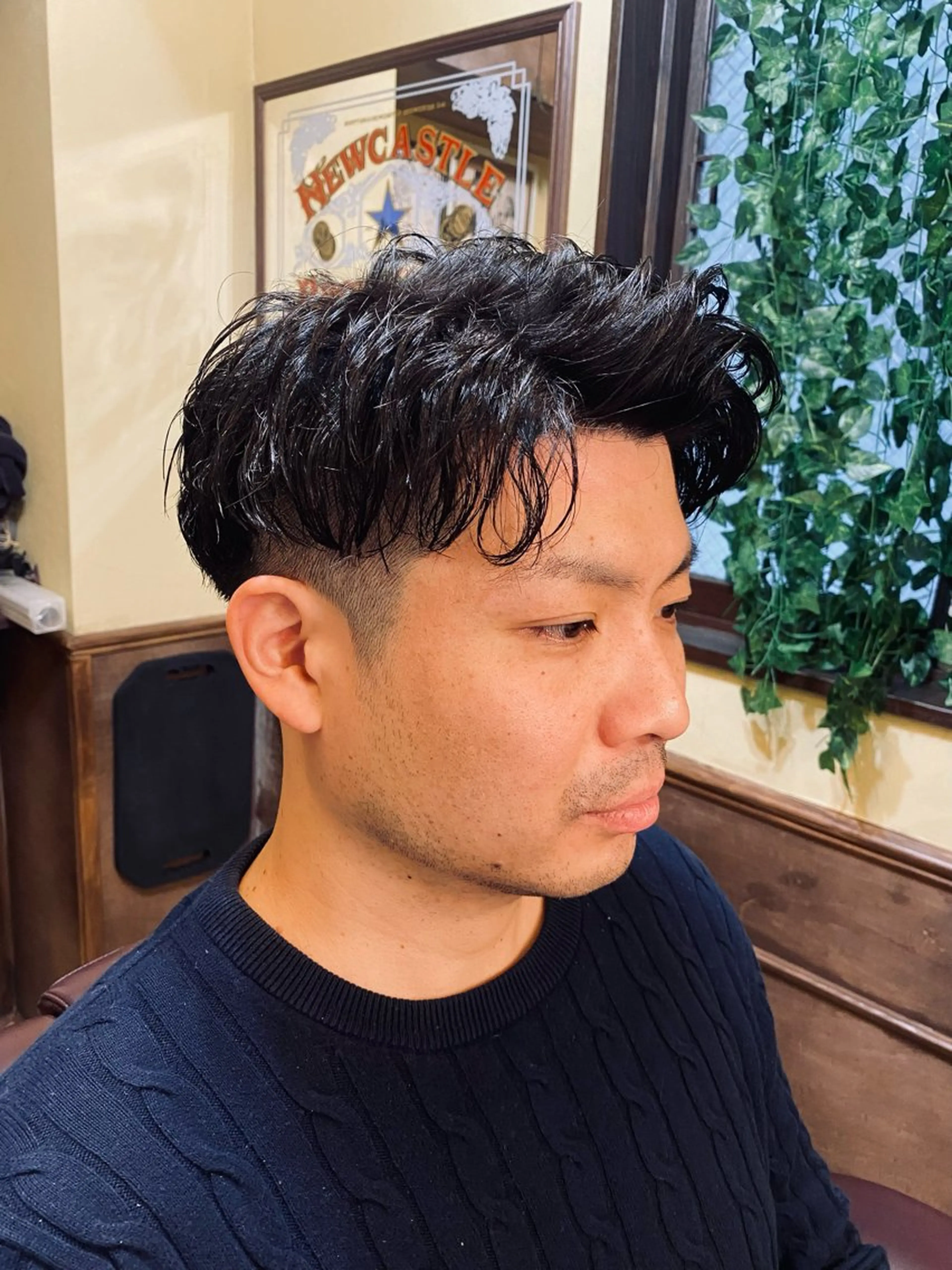 ショート パーマ メンズ 💈メンズカット 中野💈志賀 隼樹のヘアスタイル