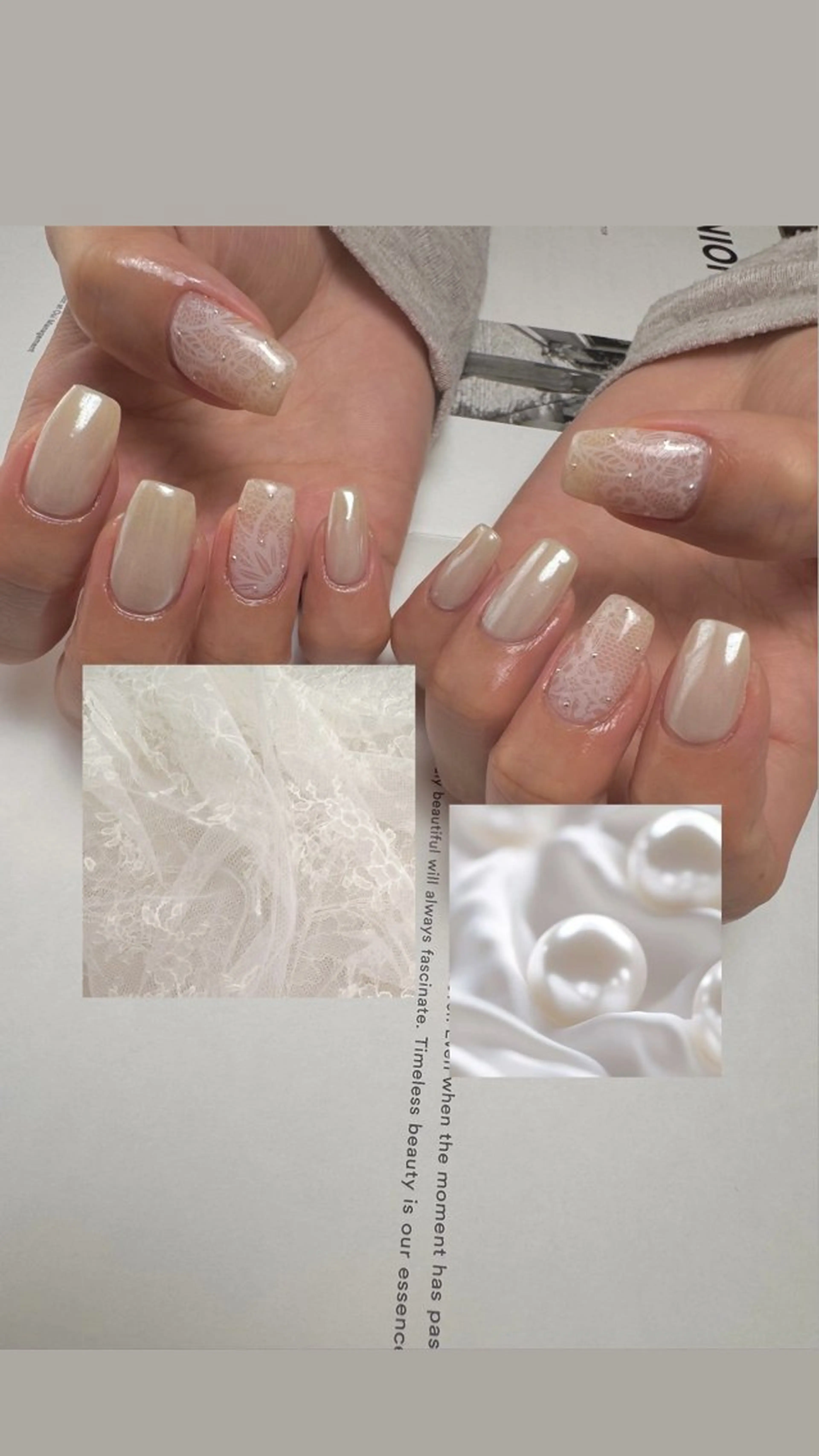 ネイル レース ハンドネイル 白日-hakubi nail-のネイルデザイン