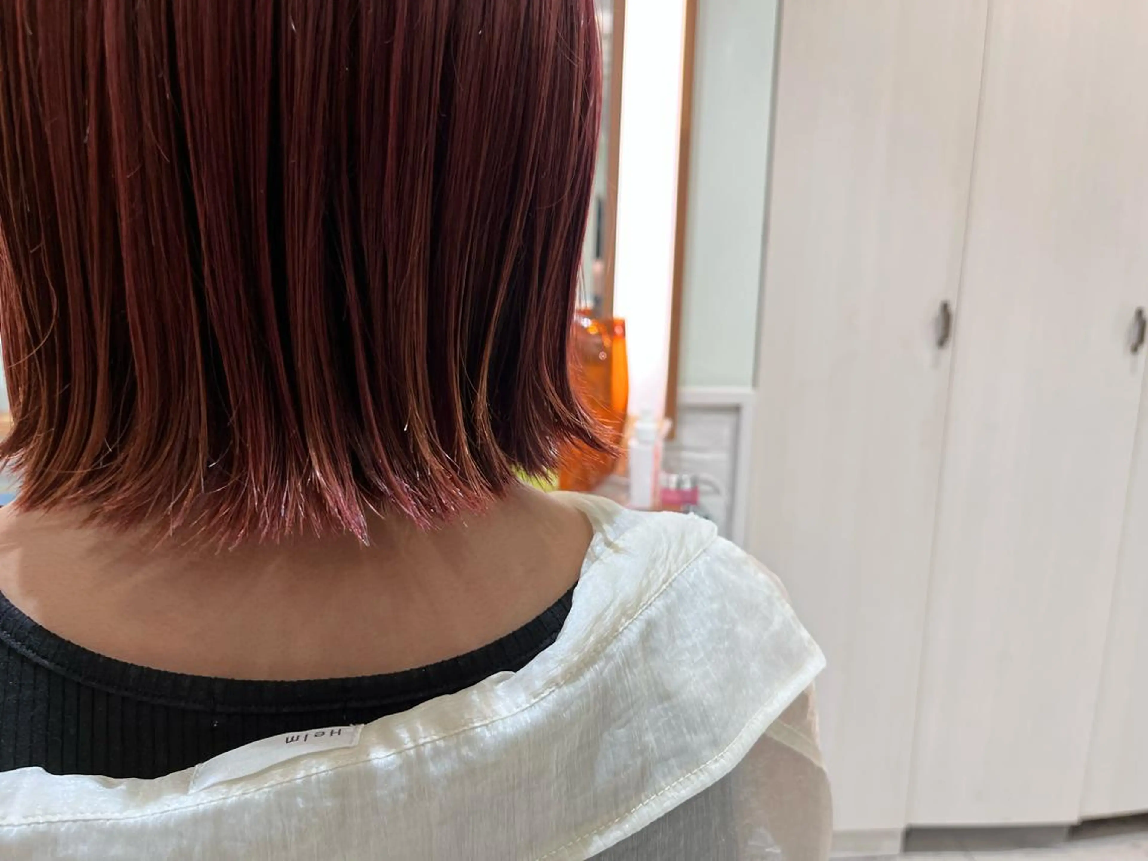 ミディアム カラー レッドカラー 高橋友里亜 /フリーランスのヘアスタイル