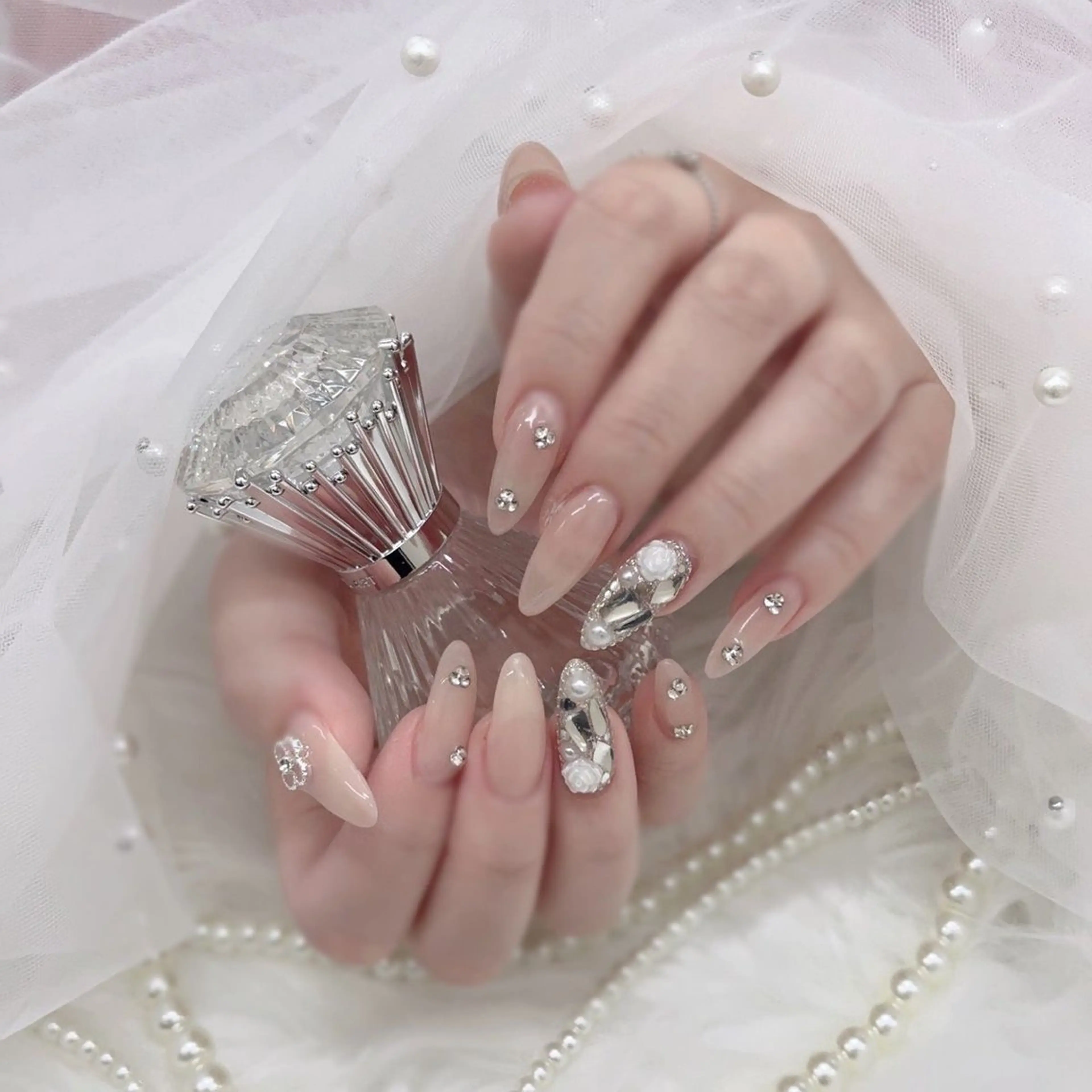 ネイル 韓国ネイル ロングネイル マグネットネイル シンプルネイル ワンホンネイル ハンドネイル JOSIE nail studioのネイルデザイン