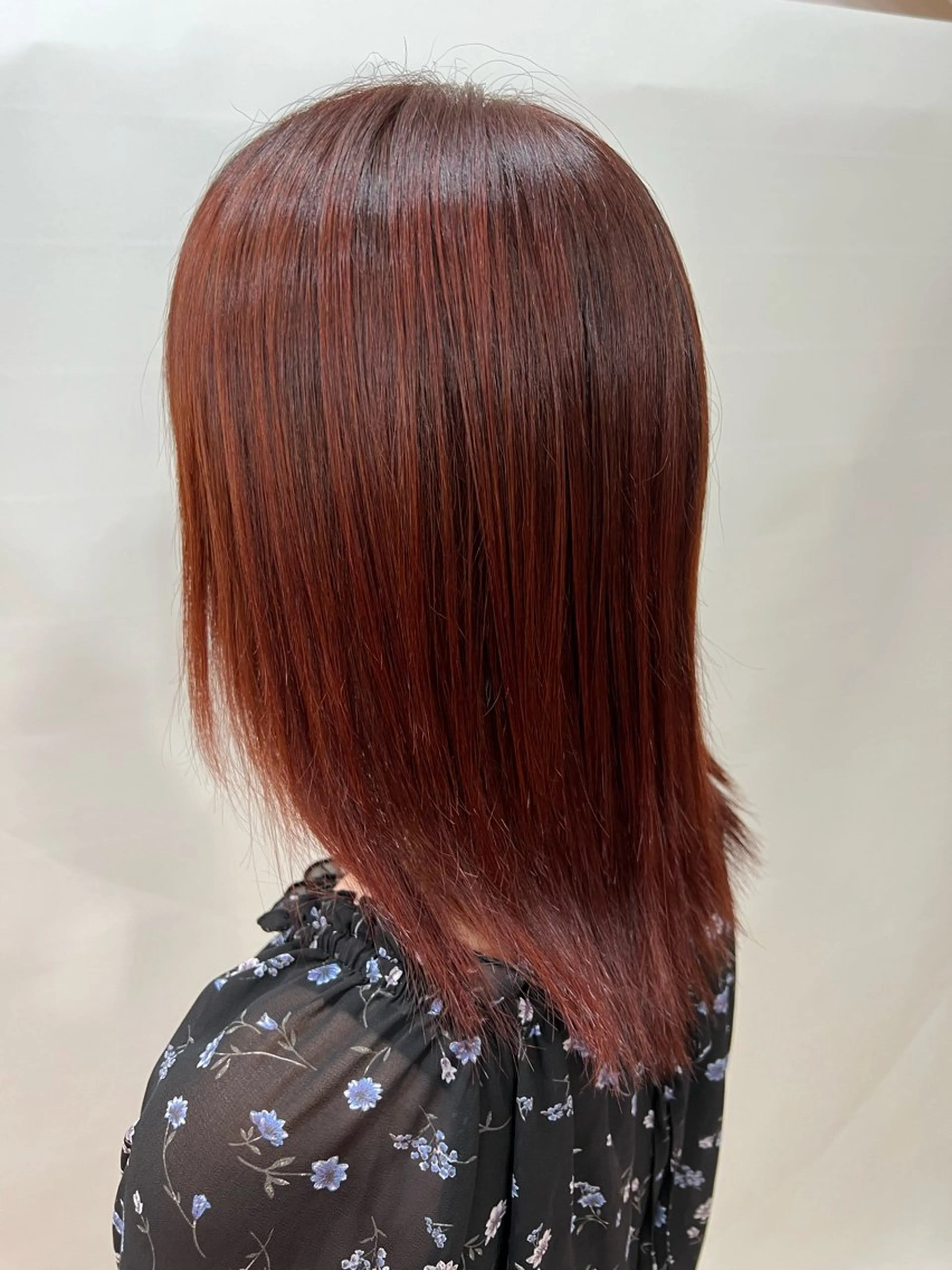 セミロング カラー ブリーチ ブラウンカラー ブリーチなしカラー レッドカラー レッドブラウン カットモデル募集中 大塚春翔のヘアスタイル