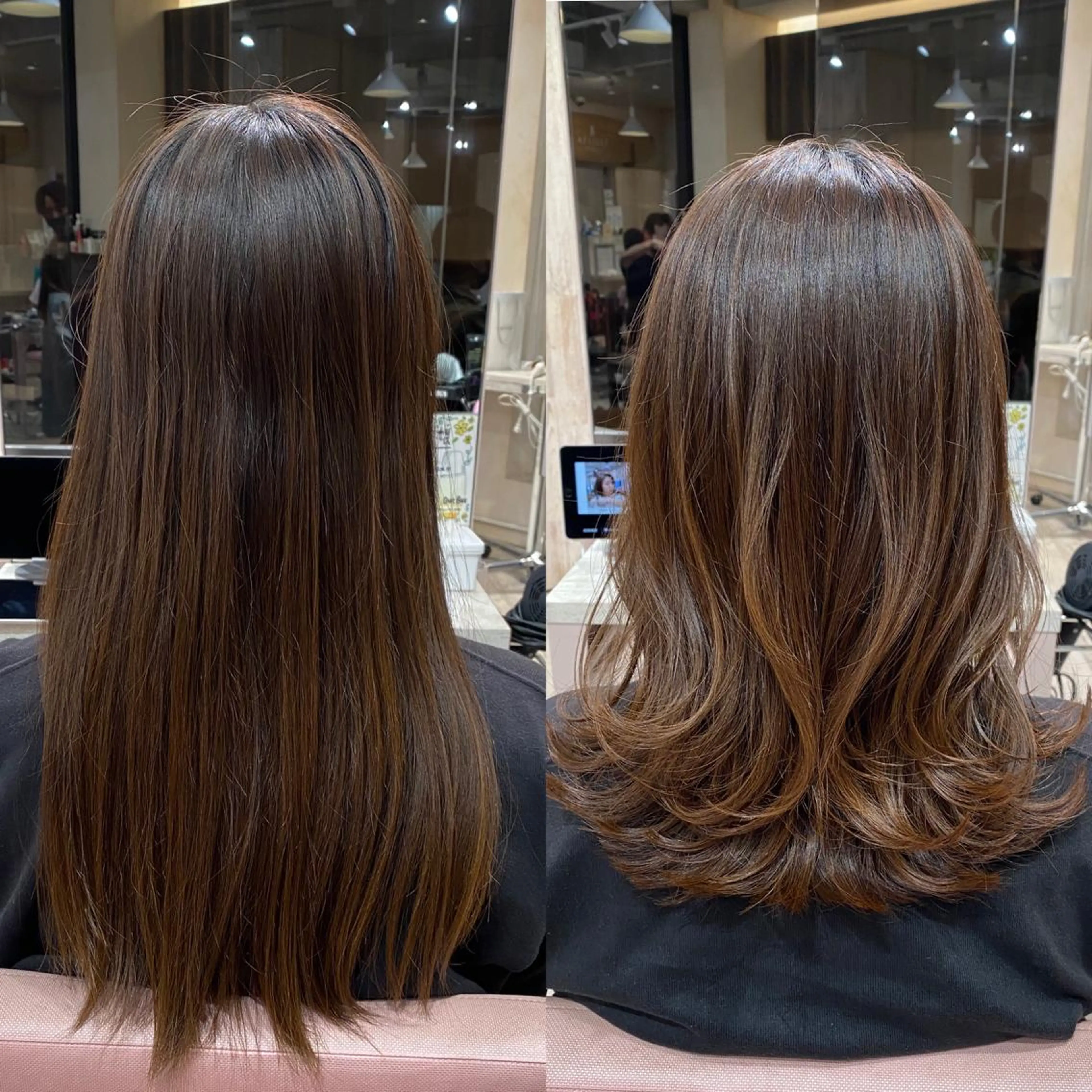 セミロング 顔まわりカット🌟 くびれヘア/寺門遥輝のヘアスタイル