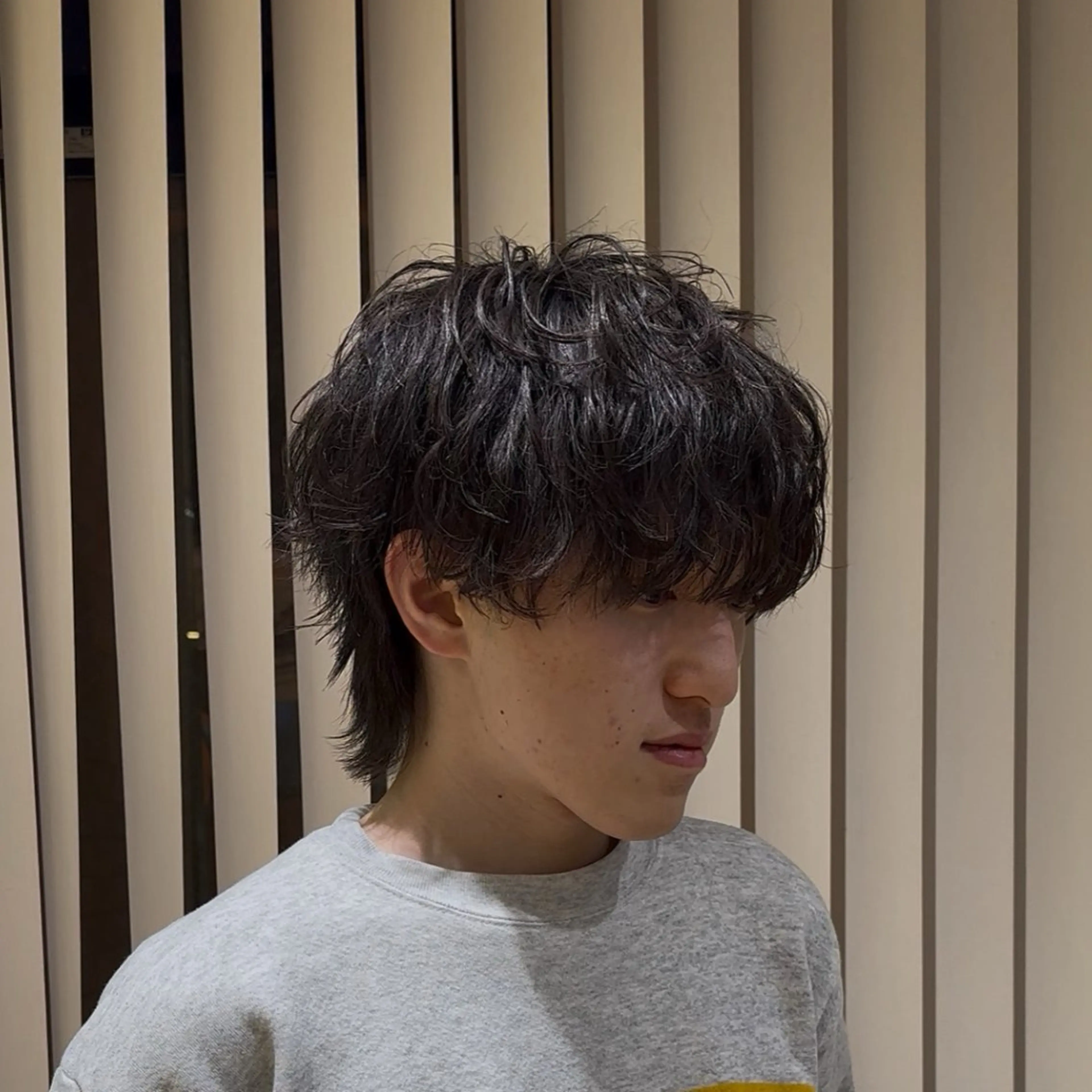 ショート メンズ メンズ特化/フェザー パーマ 和哉のヘアスタイル