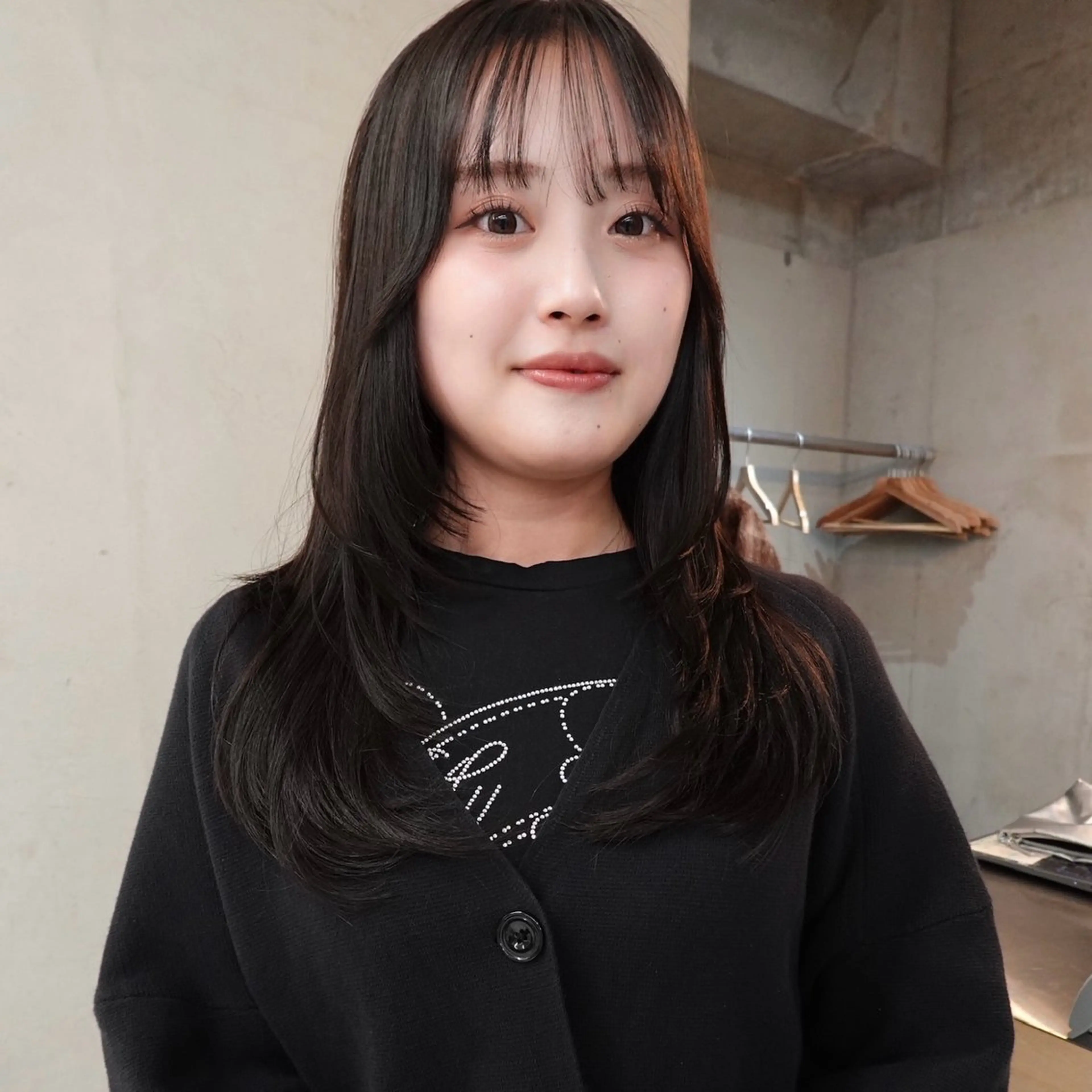 ロング カラー レイヤーカット カット ヘアカラー 韓国レイヤー/暖色 カラー/KOTONEのヘアスタイル