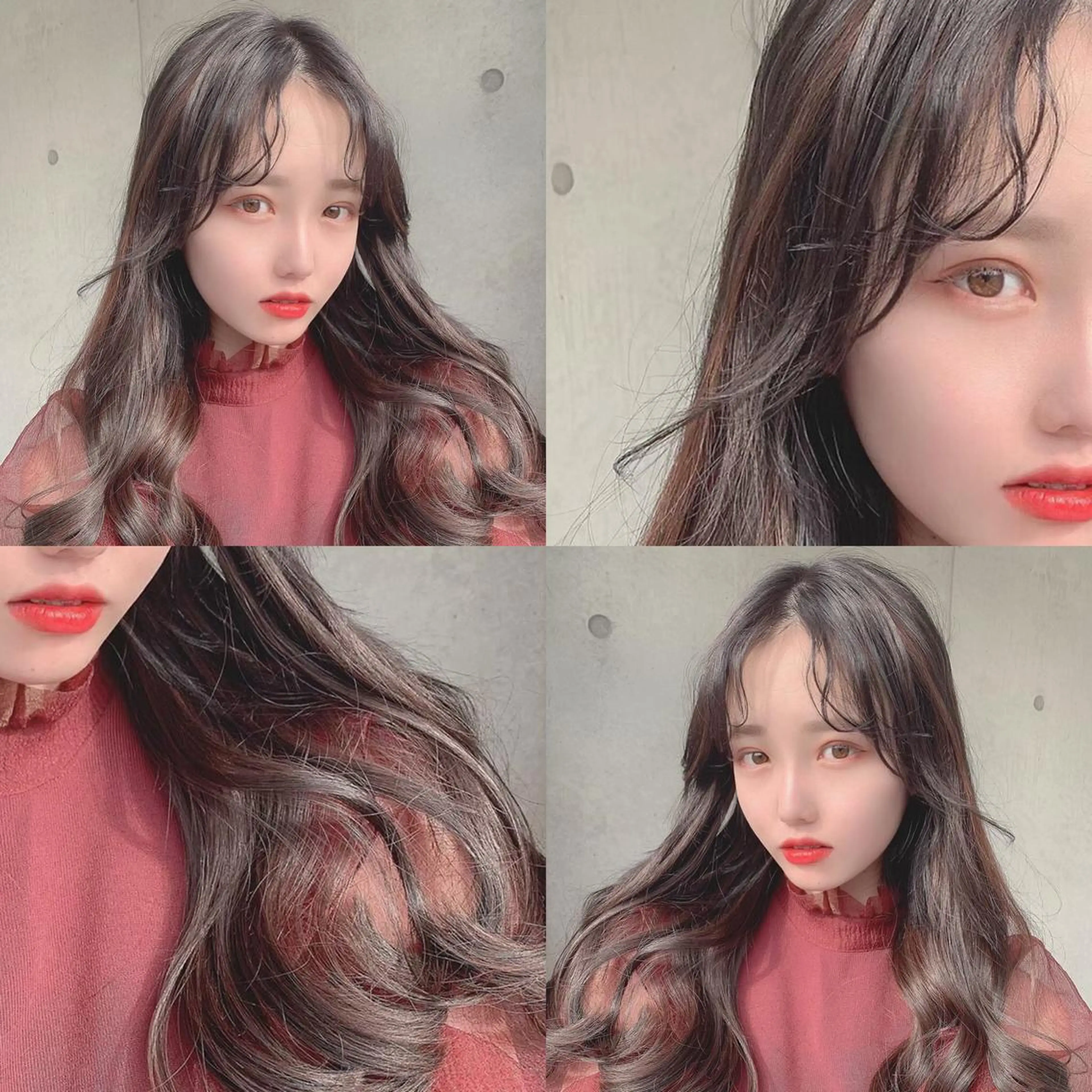 ロング カラー カット ヘアカラー ハイトーン×レイヤー カットTAKUMIのヘアスタイル