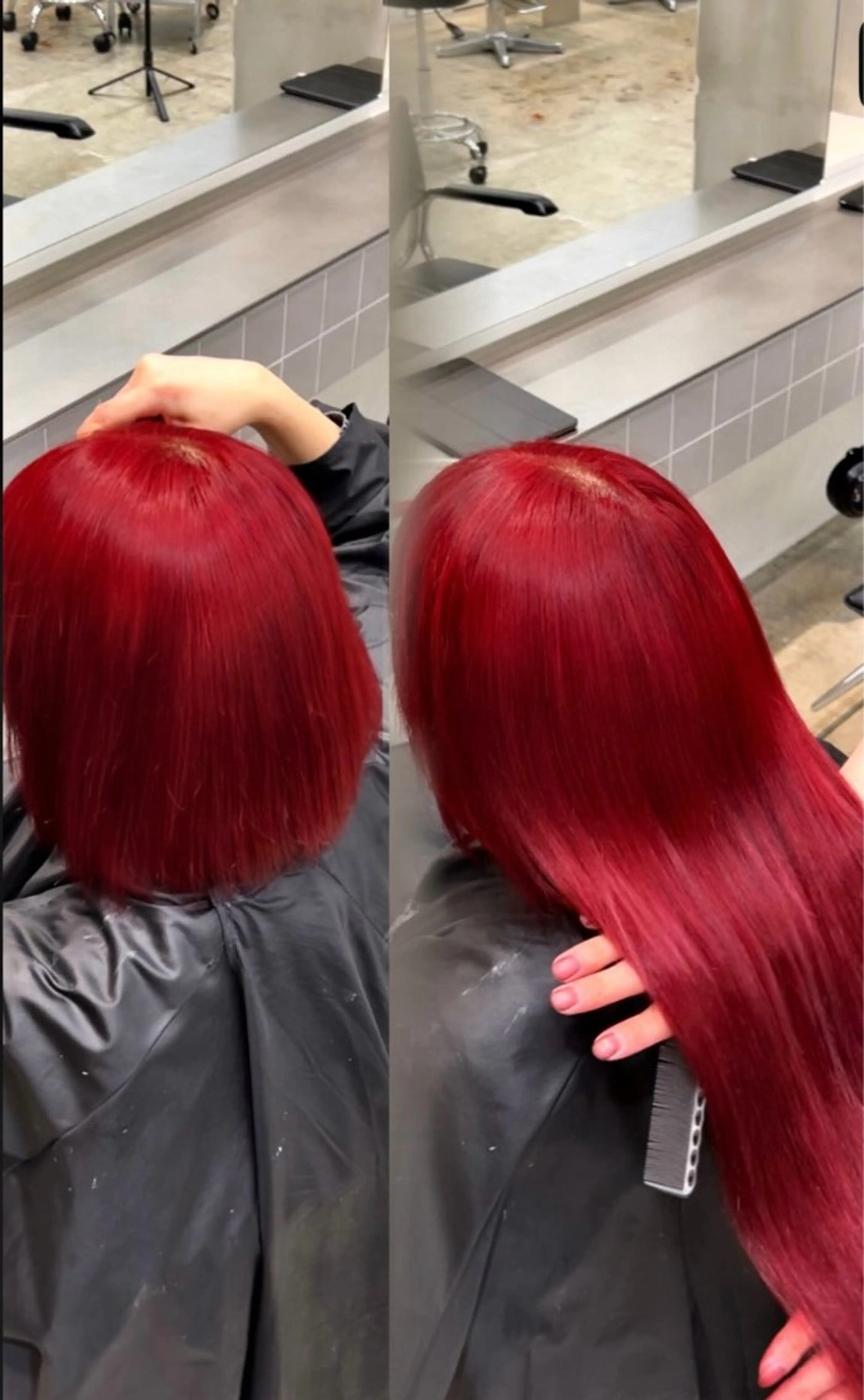 《🎉馴染み◎ダブルカラーエク🎉🌸色落ちも綺麗🌸🎐人毛100％プルエクステダイヤモンド毛🎐》100本～追加可能の写真