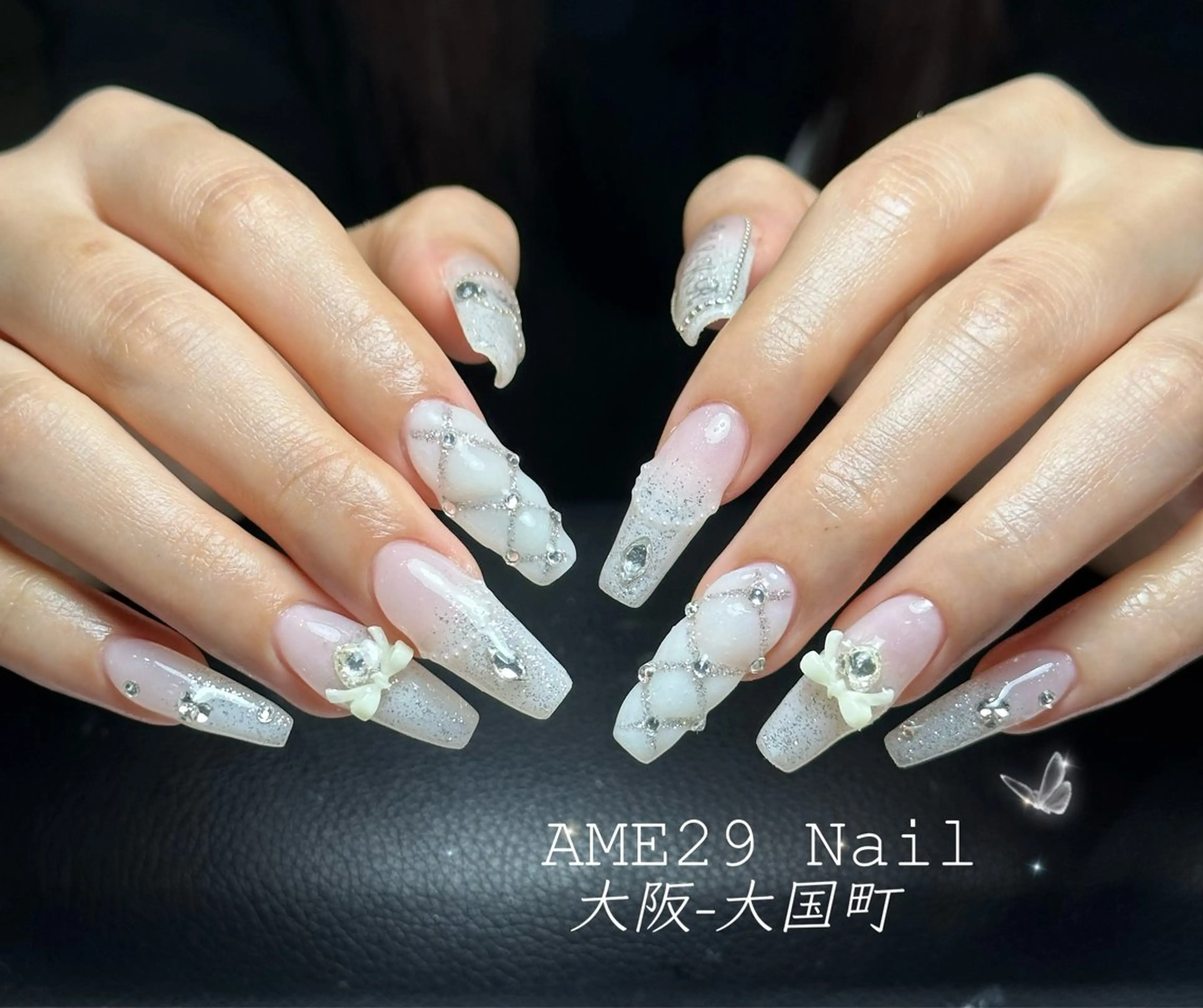 ロング カラー ハンドネイル AME29 Nail ネイルサロンのネイルデザイン