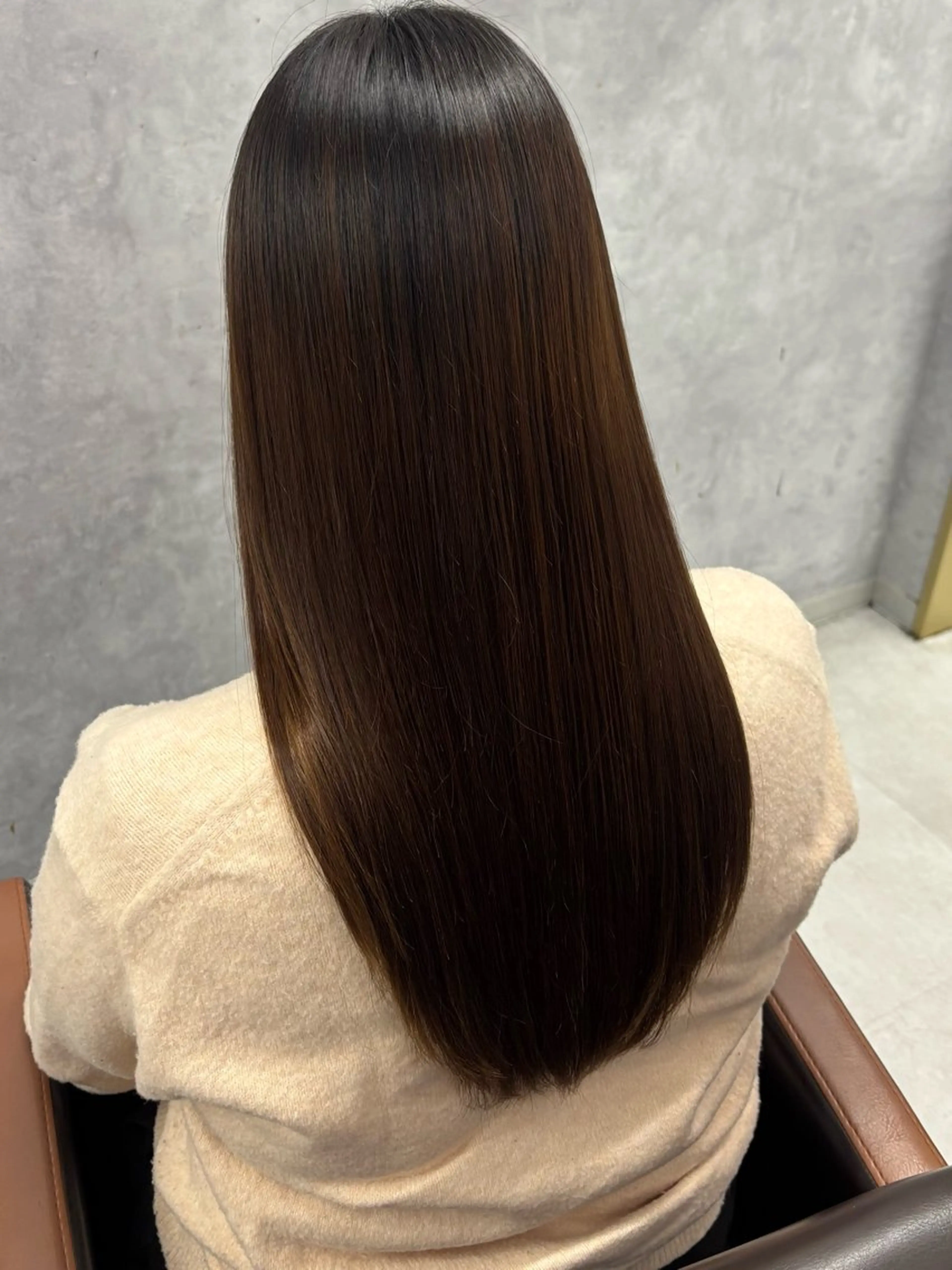 ロング 縮毛矯正 トリートメント NUMBER_ ユイナのヘアスタイル