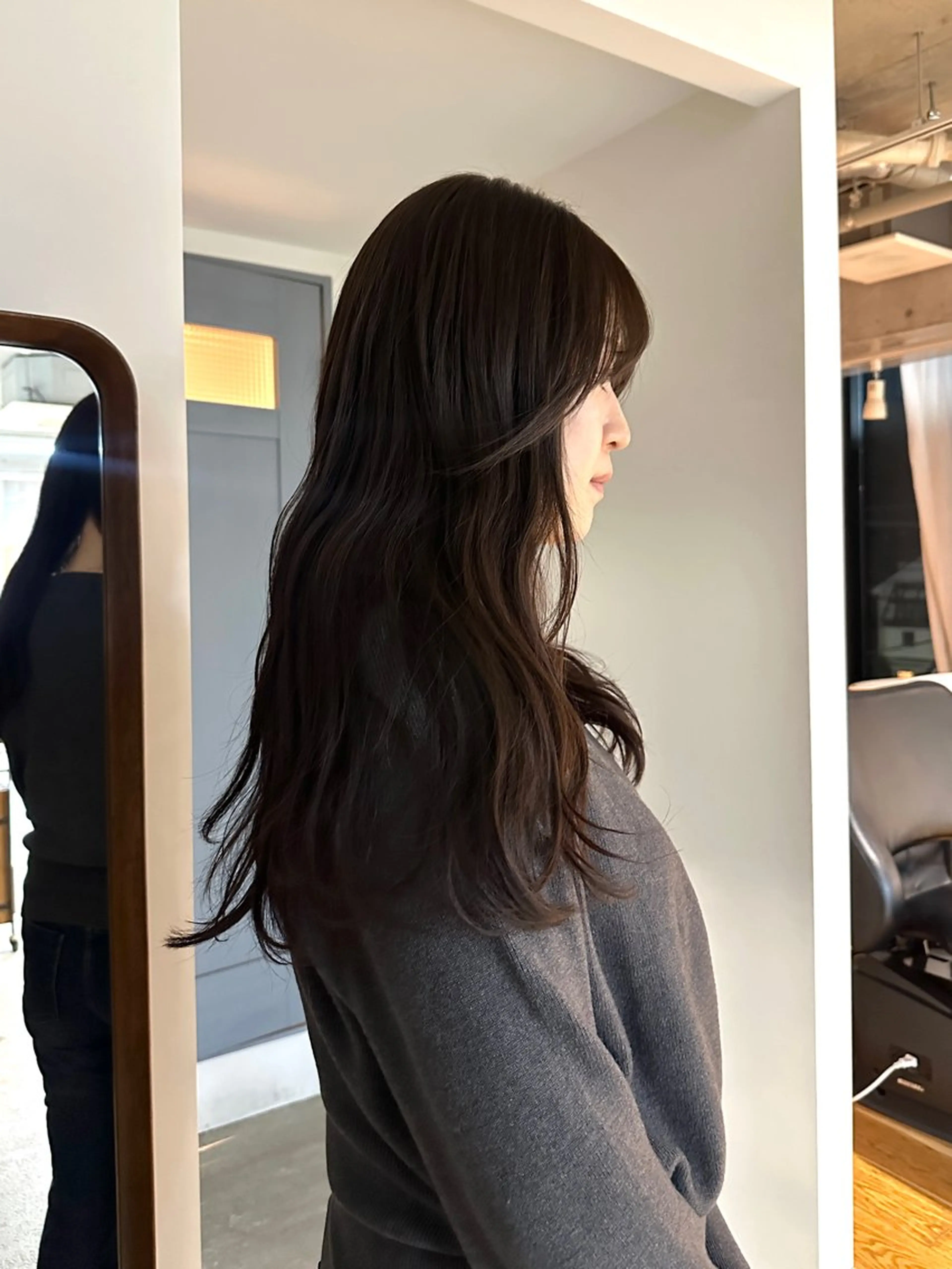 セミロング ヘアカラー トリートメント 中里　凜/無料カット 🎀/自由が丘のヘアスタイル