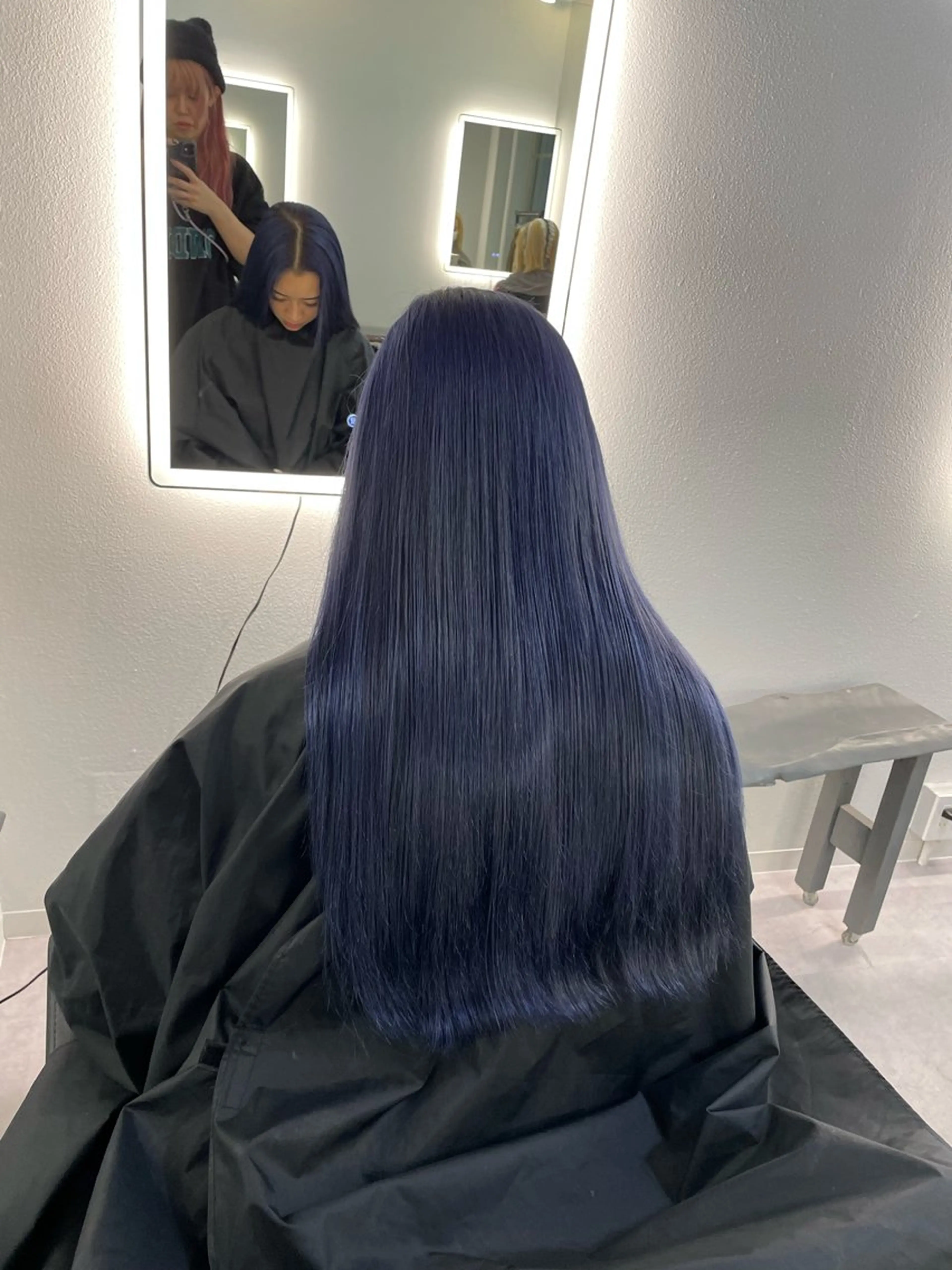 ロング カラー ブルーカラー ブルーラベンダー ラベンダーカラー Cielro/ダブル カラー/西田咲希のヘアスタイル