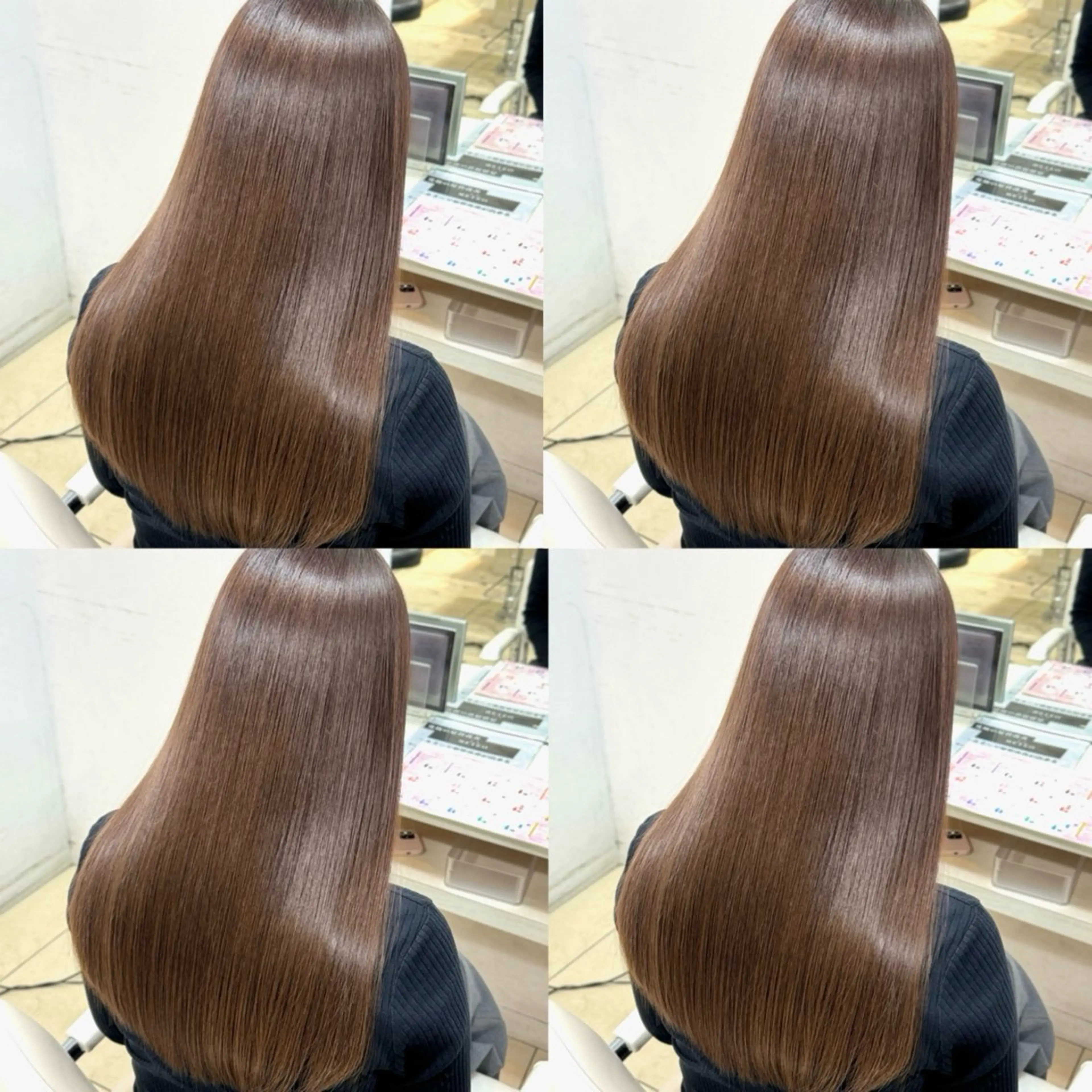 セミロング ヘアカラー トリートメント 【髪質改善カラー】 あむ·. ⟡ 🖤のヘアスタイル