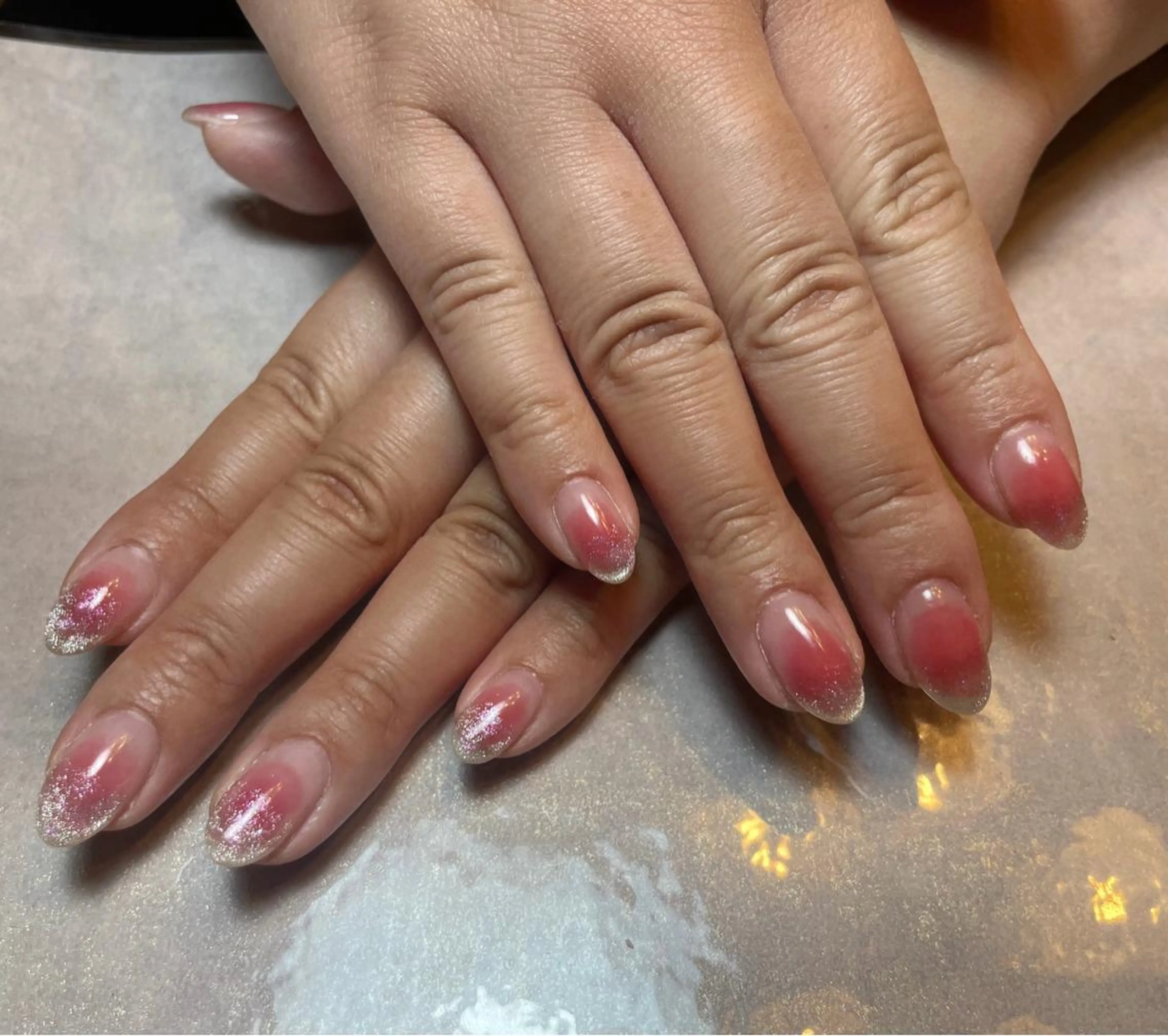 ネイル チークネイル ジェルネイル グラデーション マグネットネイル パラジェル BLANC.nail yuuのネイルデザイン