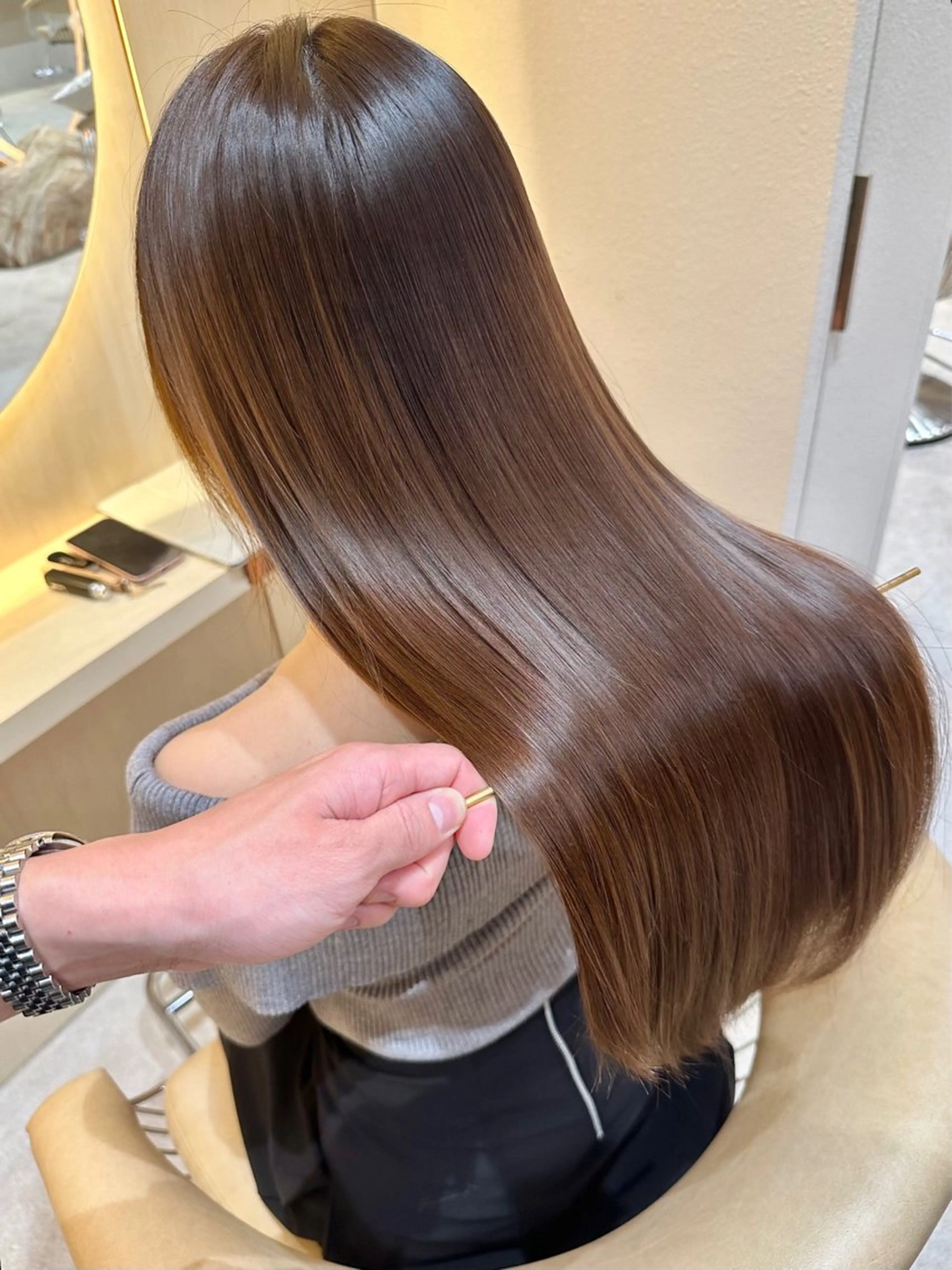 ロング 縮毛矯正 🩵縮毛矯正・ボブ 岩原朋也🩵のヘアスタイル