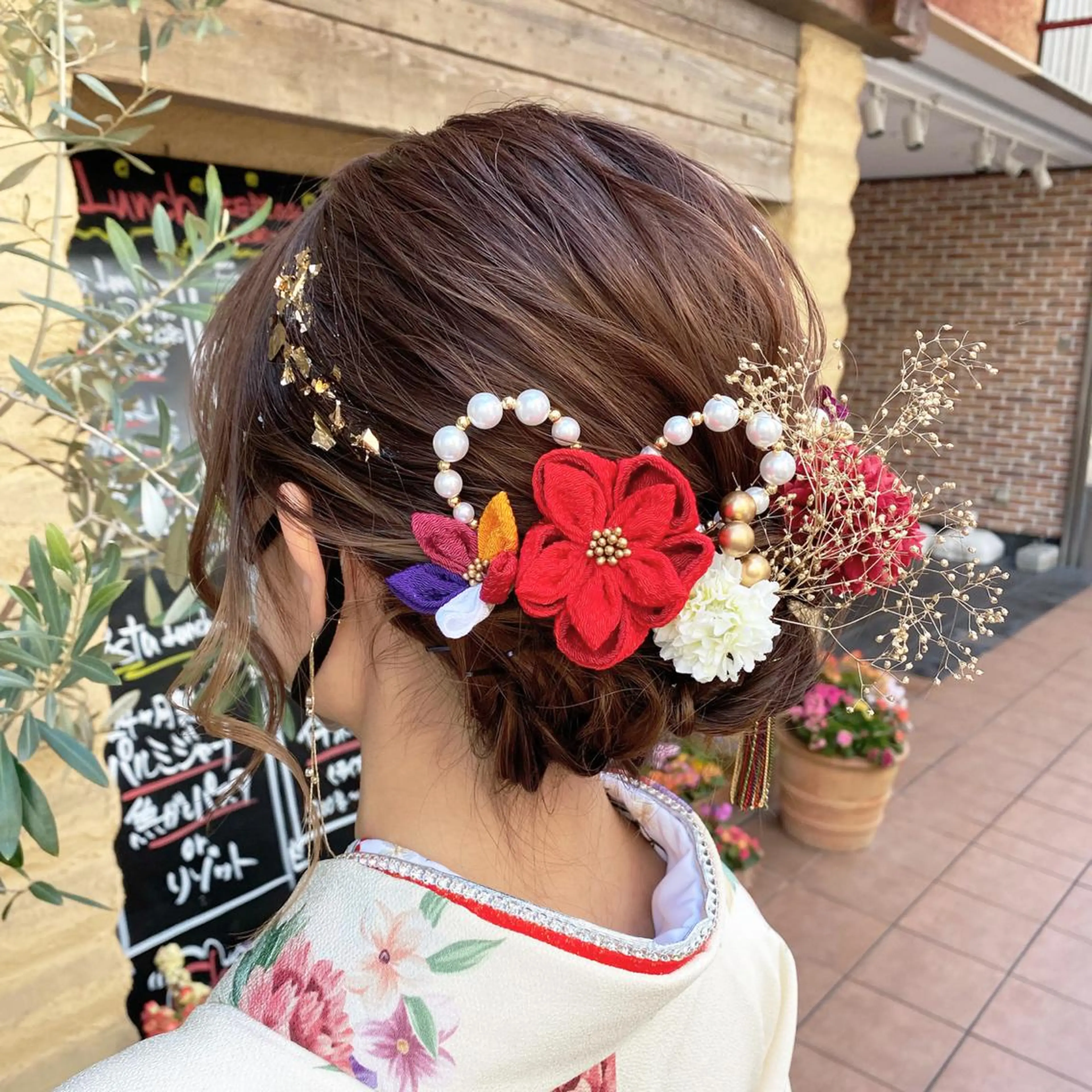 ロング ヘアアレンジ Aya　ブリーチなし 🌱　ダブルカラーのヘアスタイル