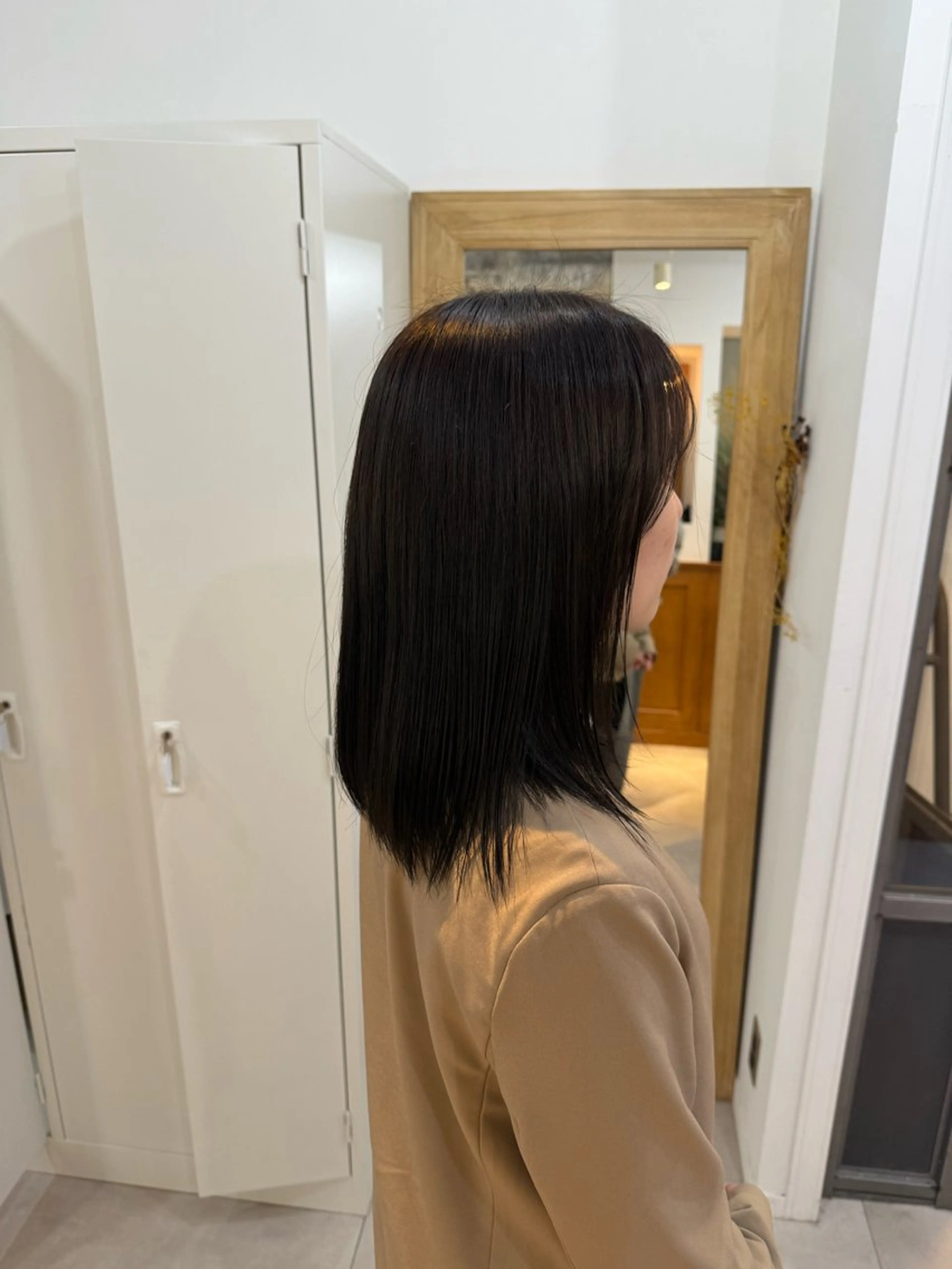 ミディアム カラー ブラウンカラー 透明感カラー ダークブラウン 栄/メンズカット/ 二村 洸太朗のヘアスタイル