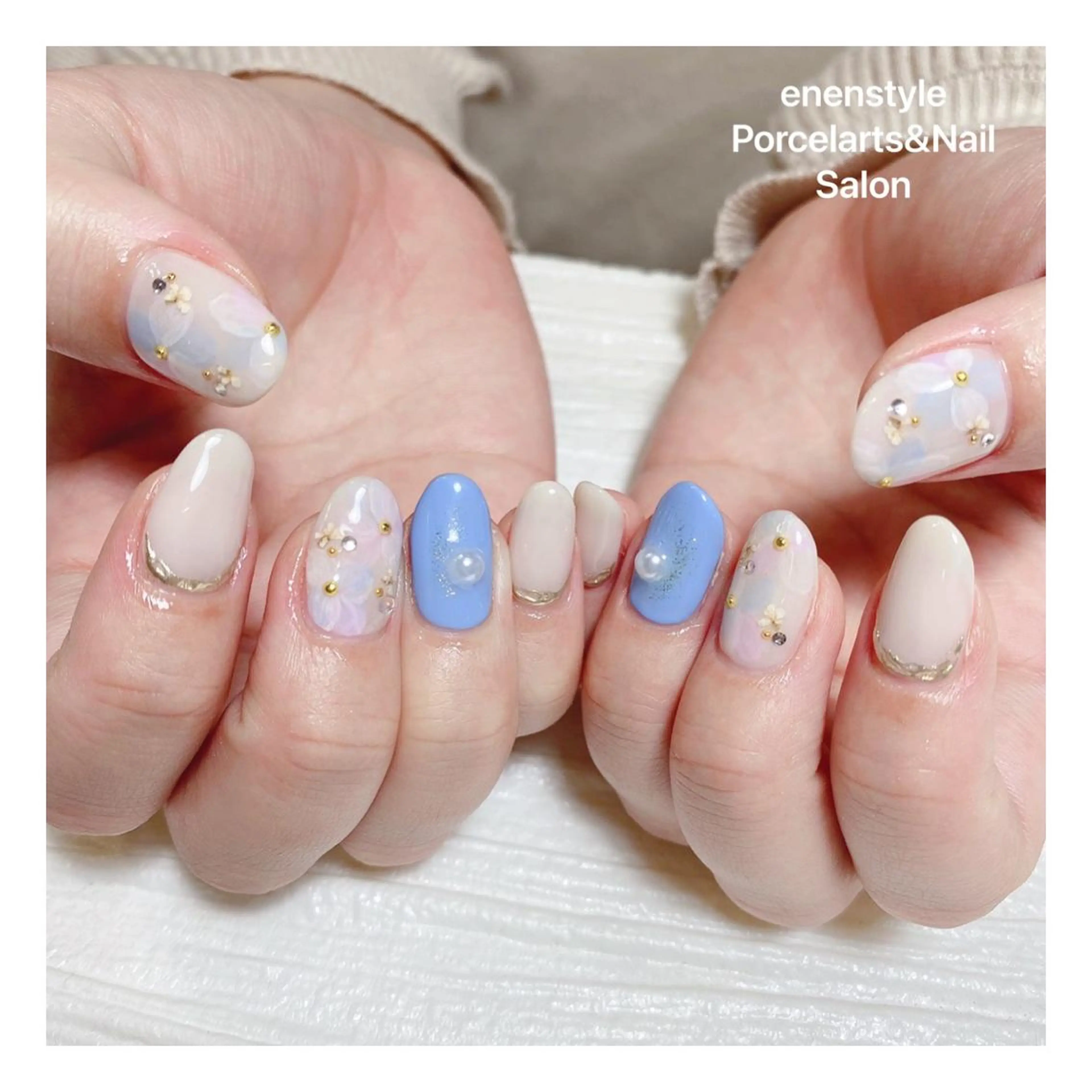 ミディアム ネイル ハンドネイル 👑enen style👑のネイルデザイン