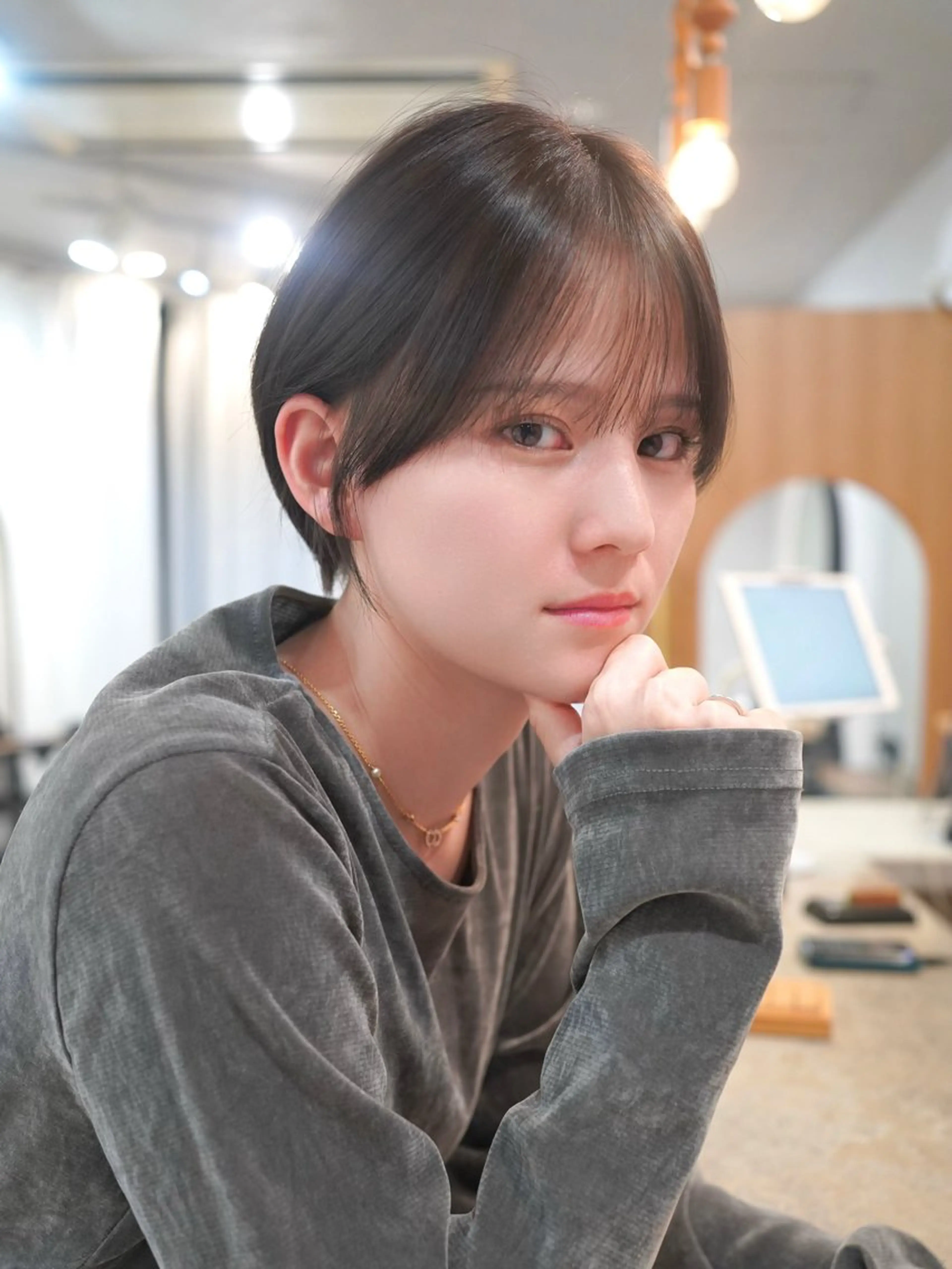 ショート ショートヘア カット ヘアカラー 野口 咲愛のヘアスタイル