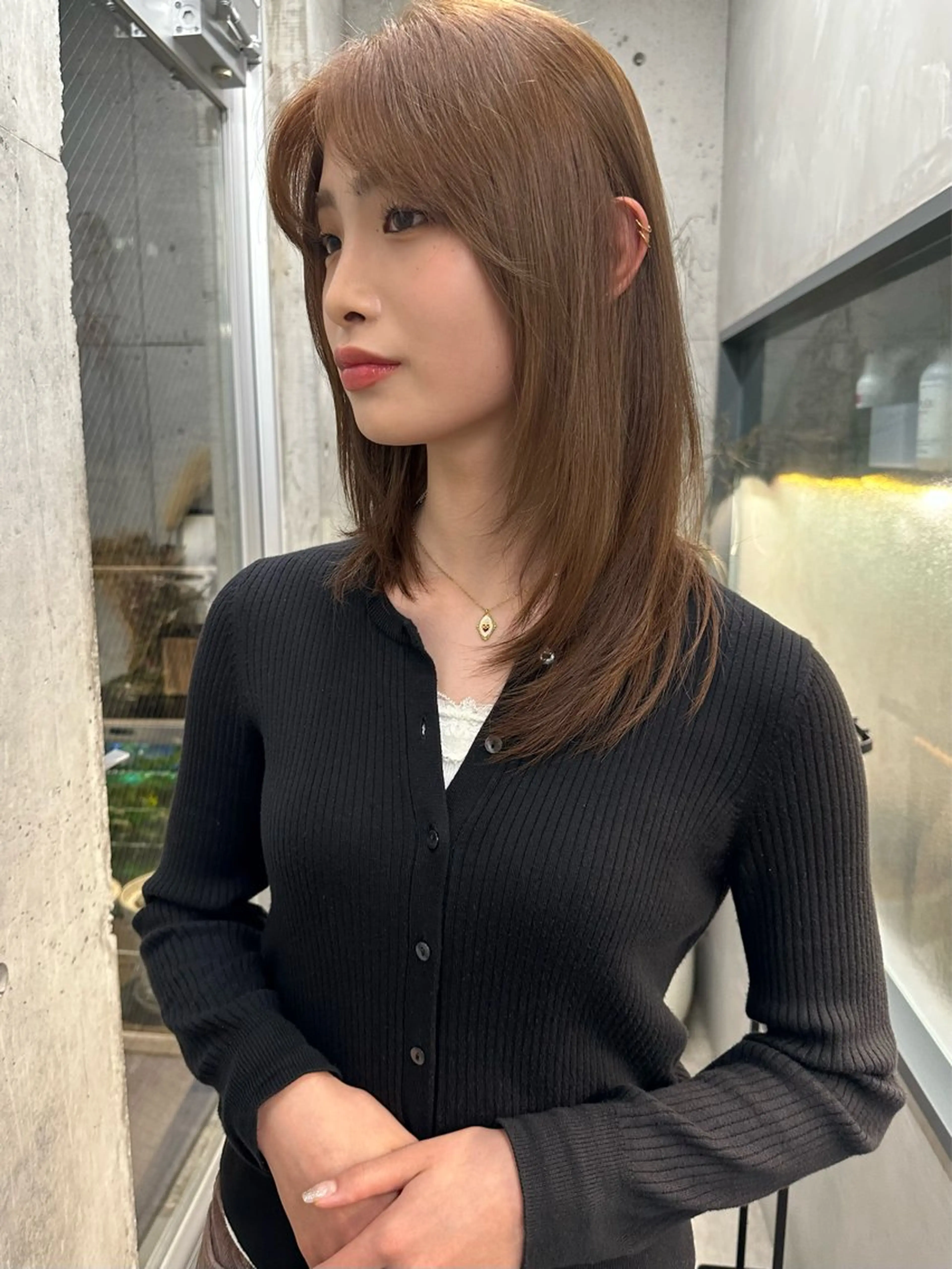 ミディアム カット ヘアカラー ボブ/似合わせカット /ニュアンスカラーのヘアスタイル