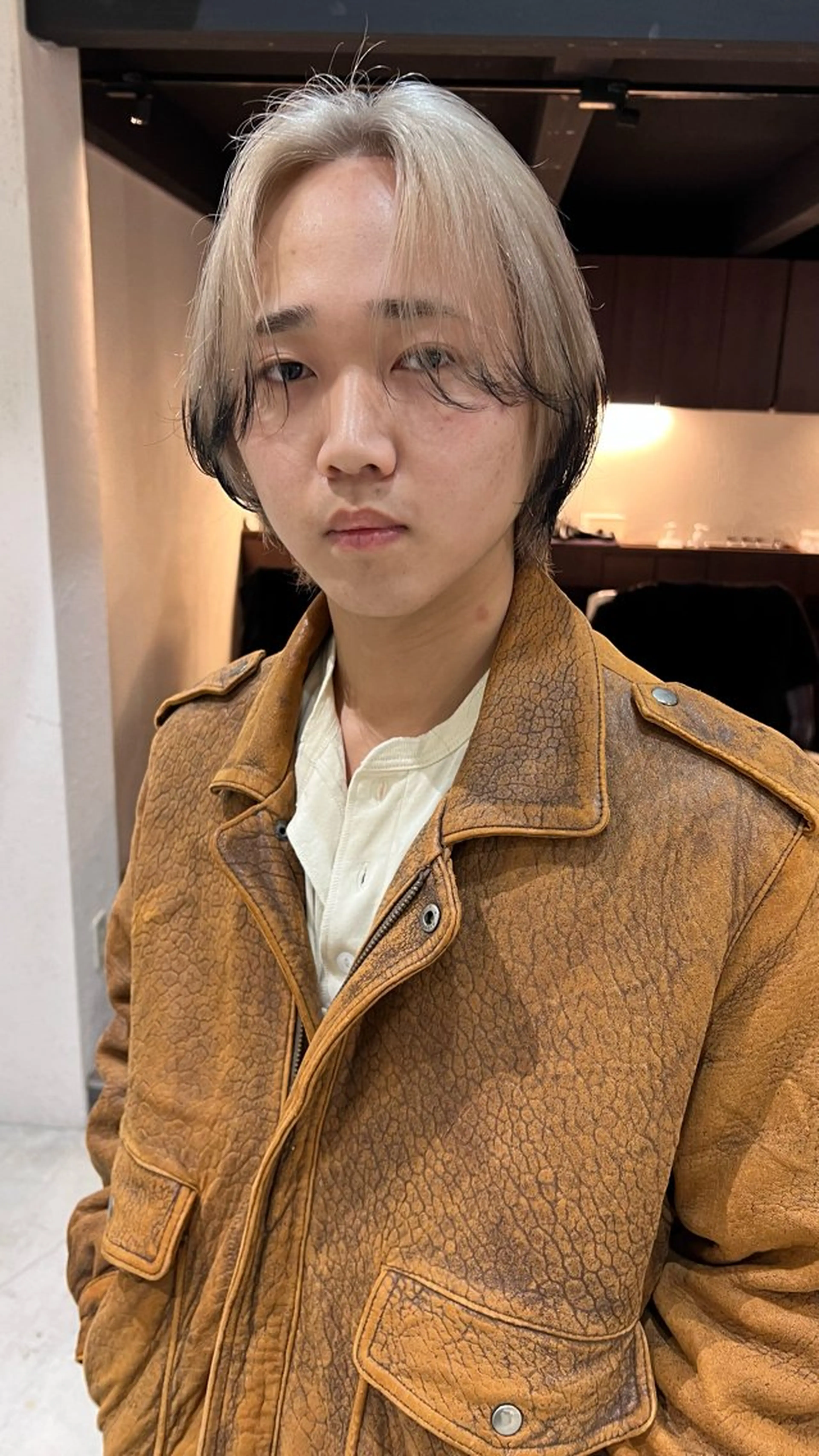 ショート カラー メンズ 名古屋/落ちる黒 黒染め落としのヘアスタイル