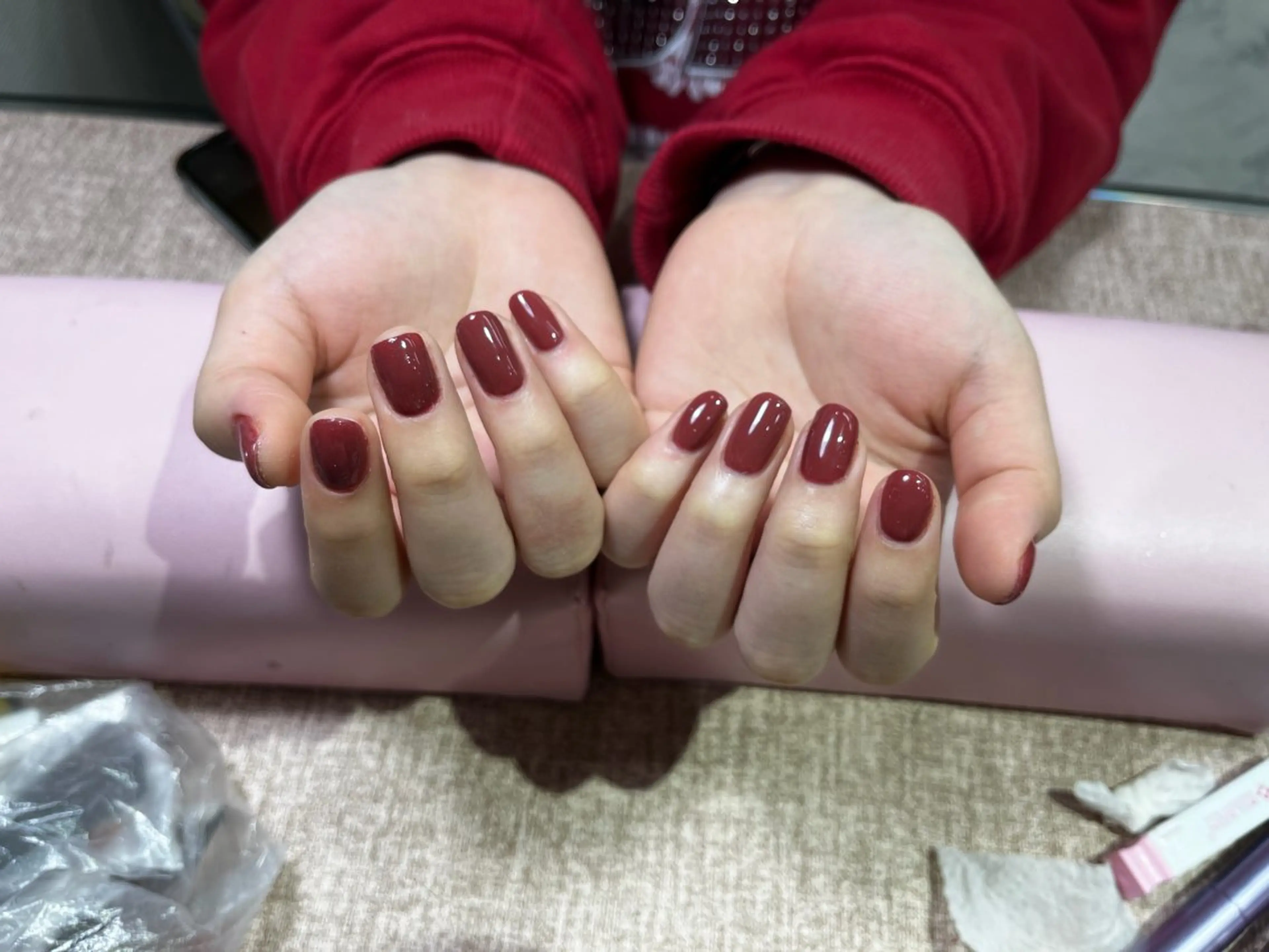 ネイル オーロラネイル チークネイル 長さ出し フレンチネイル ジェルネイル Sun Nail ミルクのネイルデザイン