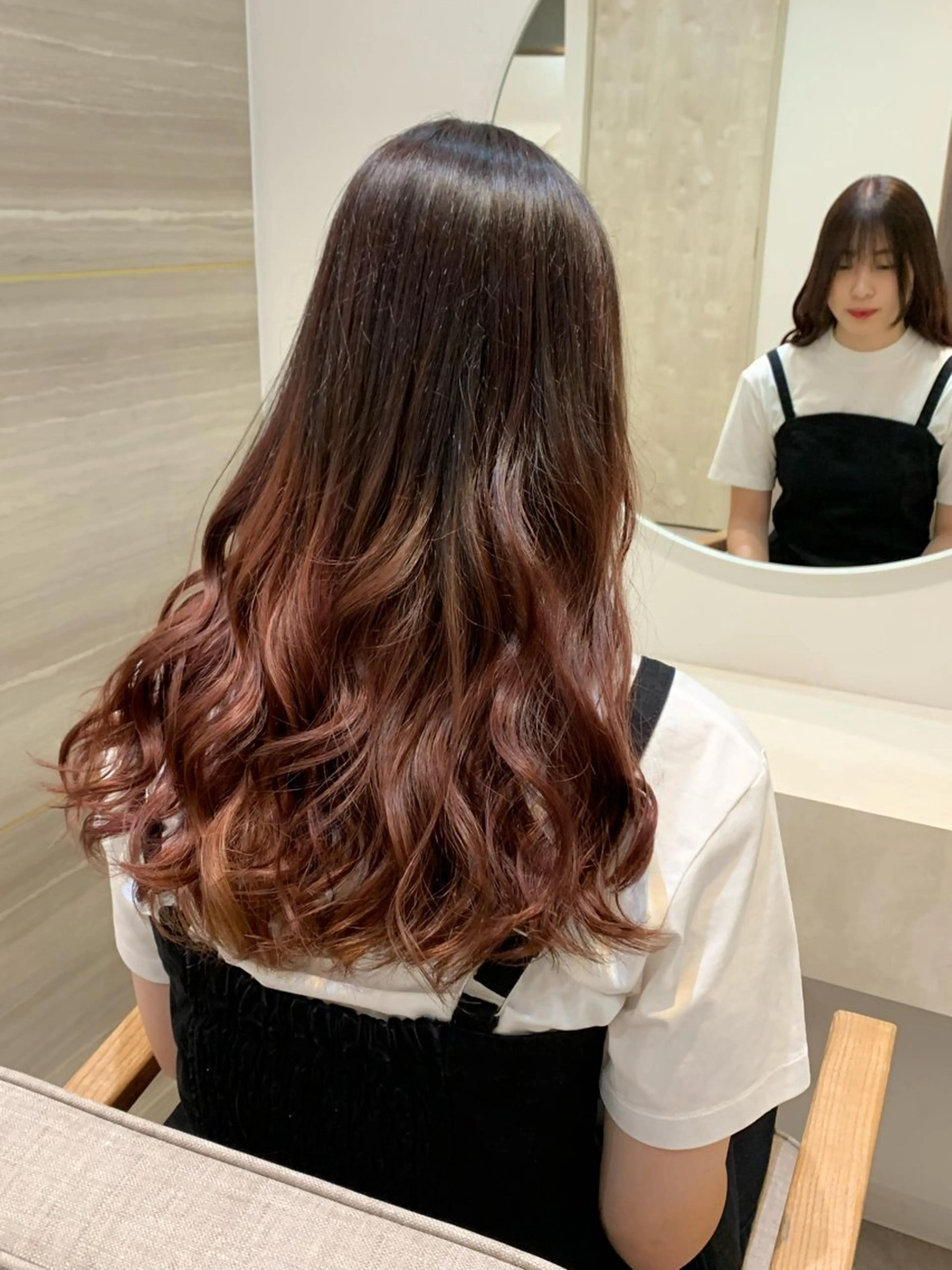 ロング カラー パーマ ヘアアレンジ メンズ キッズ 🤍韓国風レイヤー/ 艶髪🤍鳥越美羽のヘアスタイル