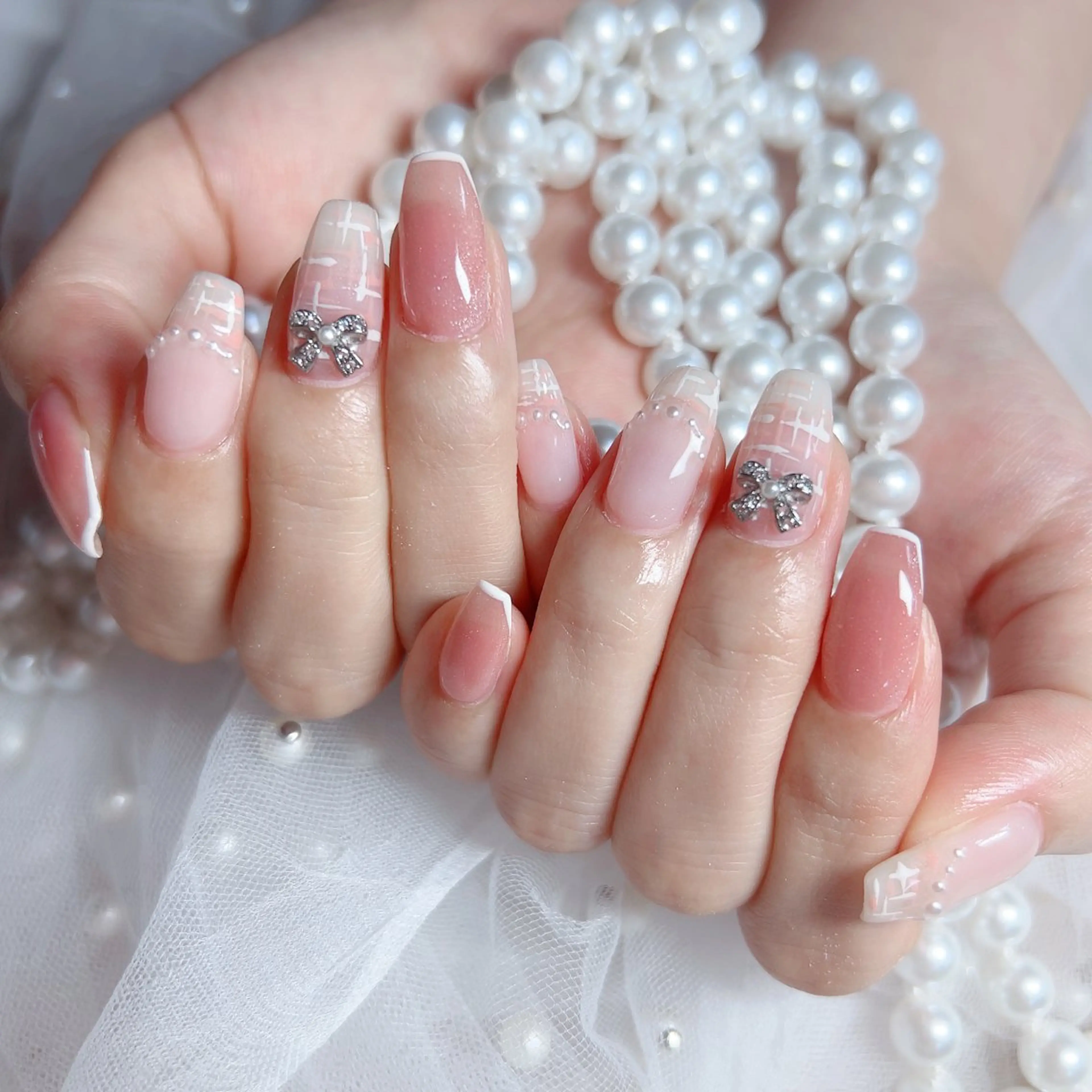 ネイル ハンドネイル M🌷nail 長さだし専門店のネイルデザイン