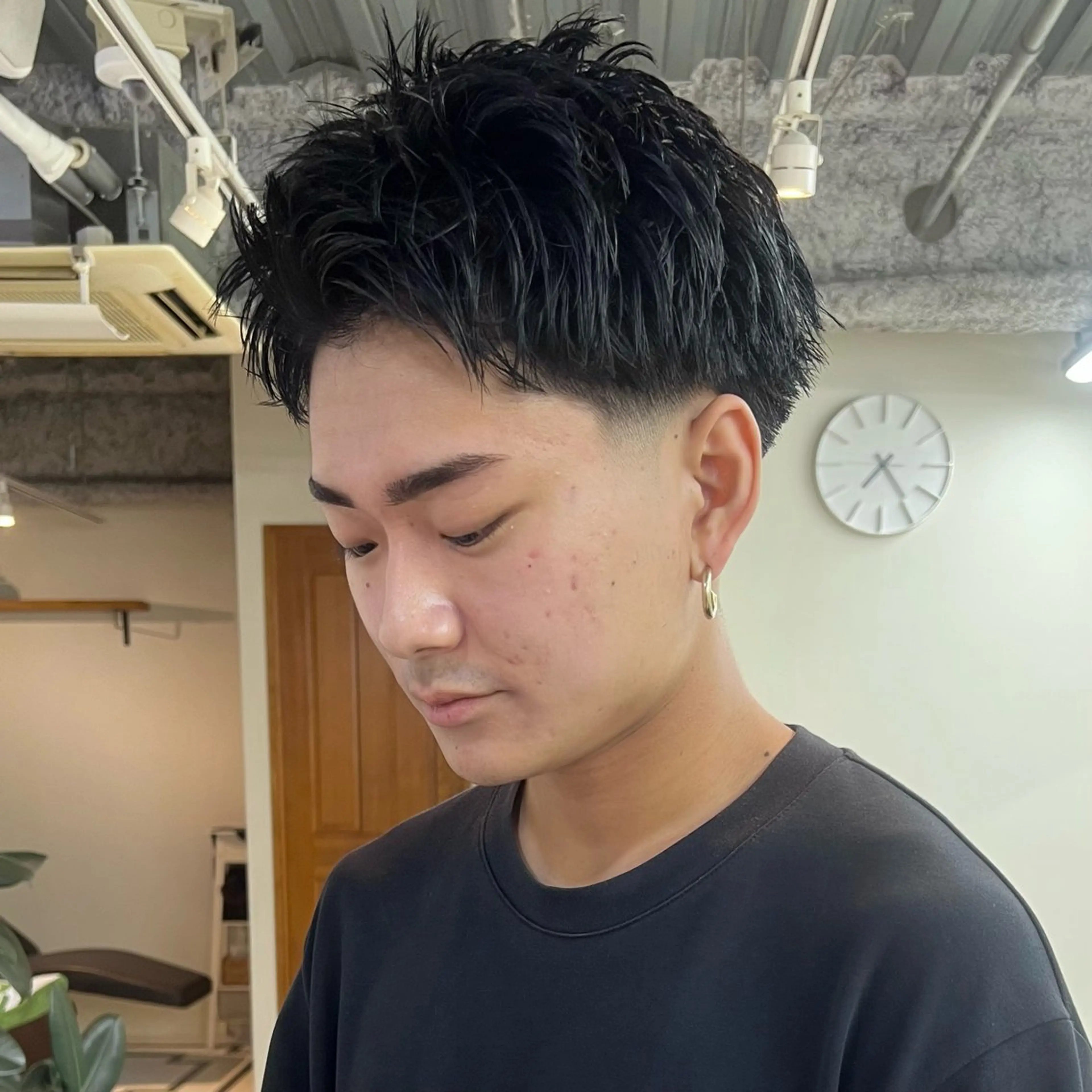 ショート カット 大人メンズヘア メンズパーマSHUNのヘアスタイル