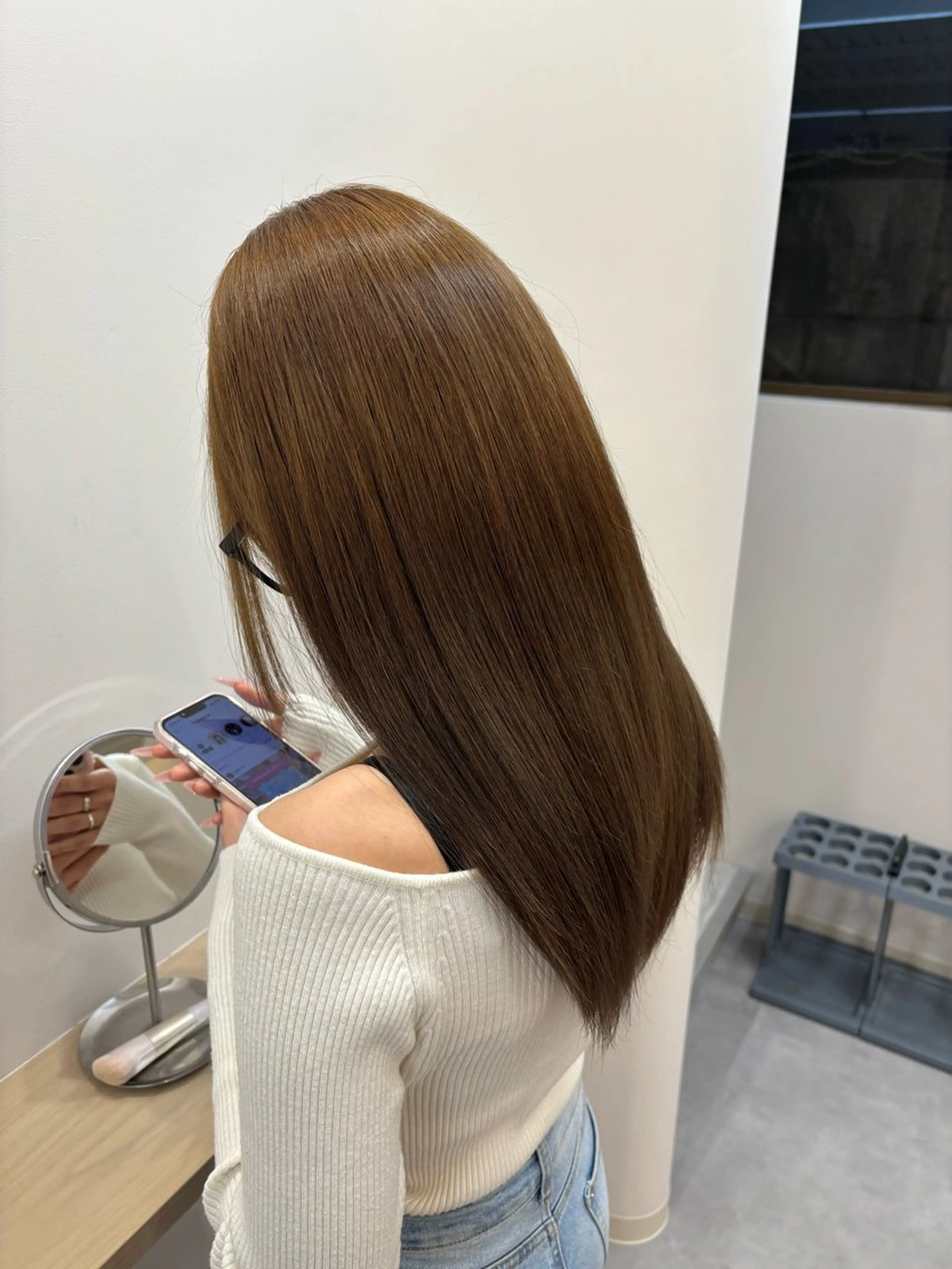 セミロング トリートメント ヘアカラー トリートメント とき/髪質改善/透明 感カラー☘️のヘアスタイル