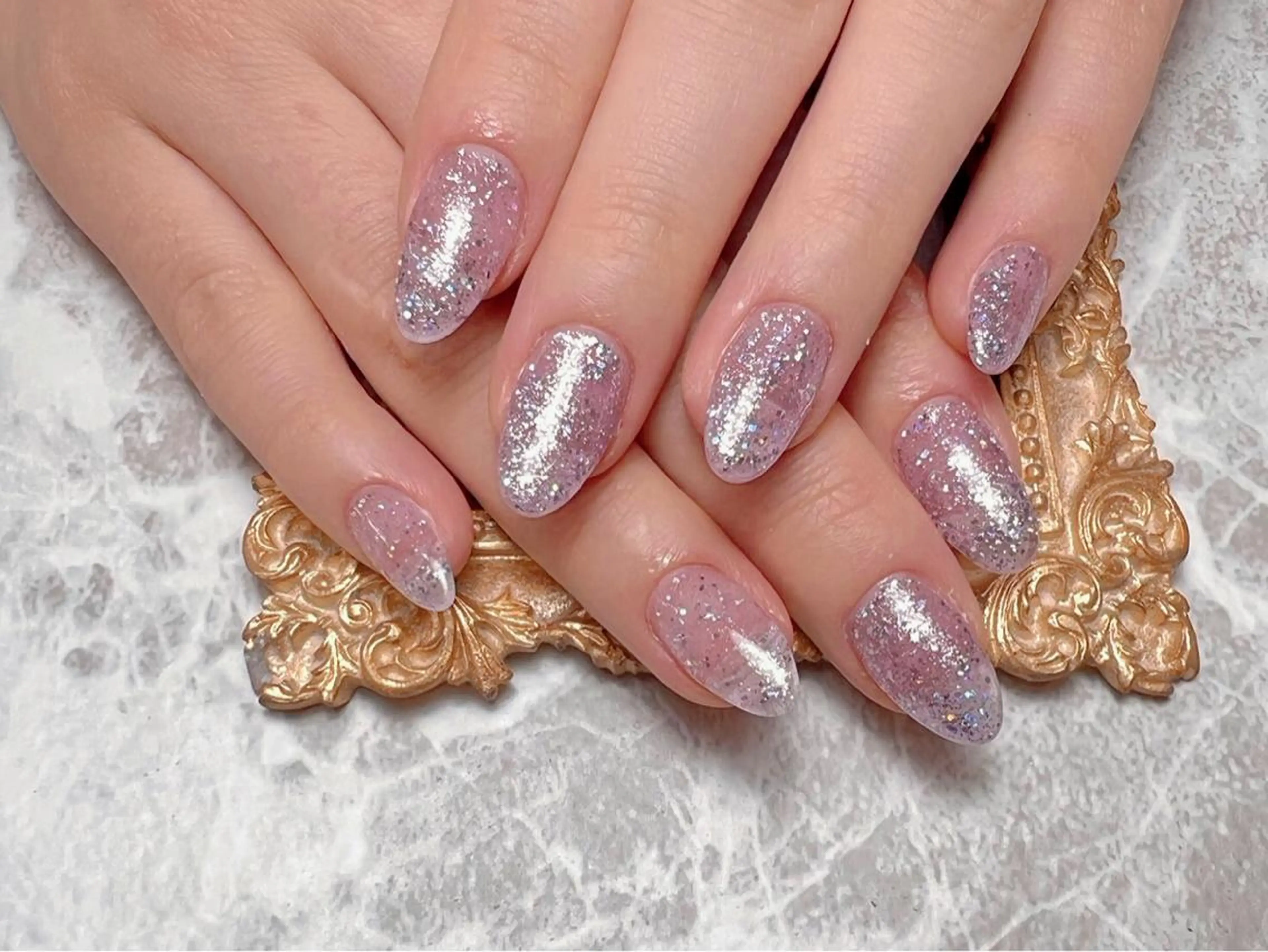 ネイル ハンドネイル マジック ミラーのネイルデザイン