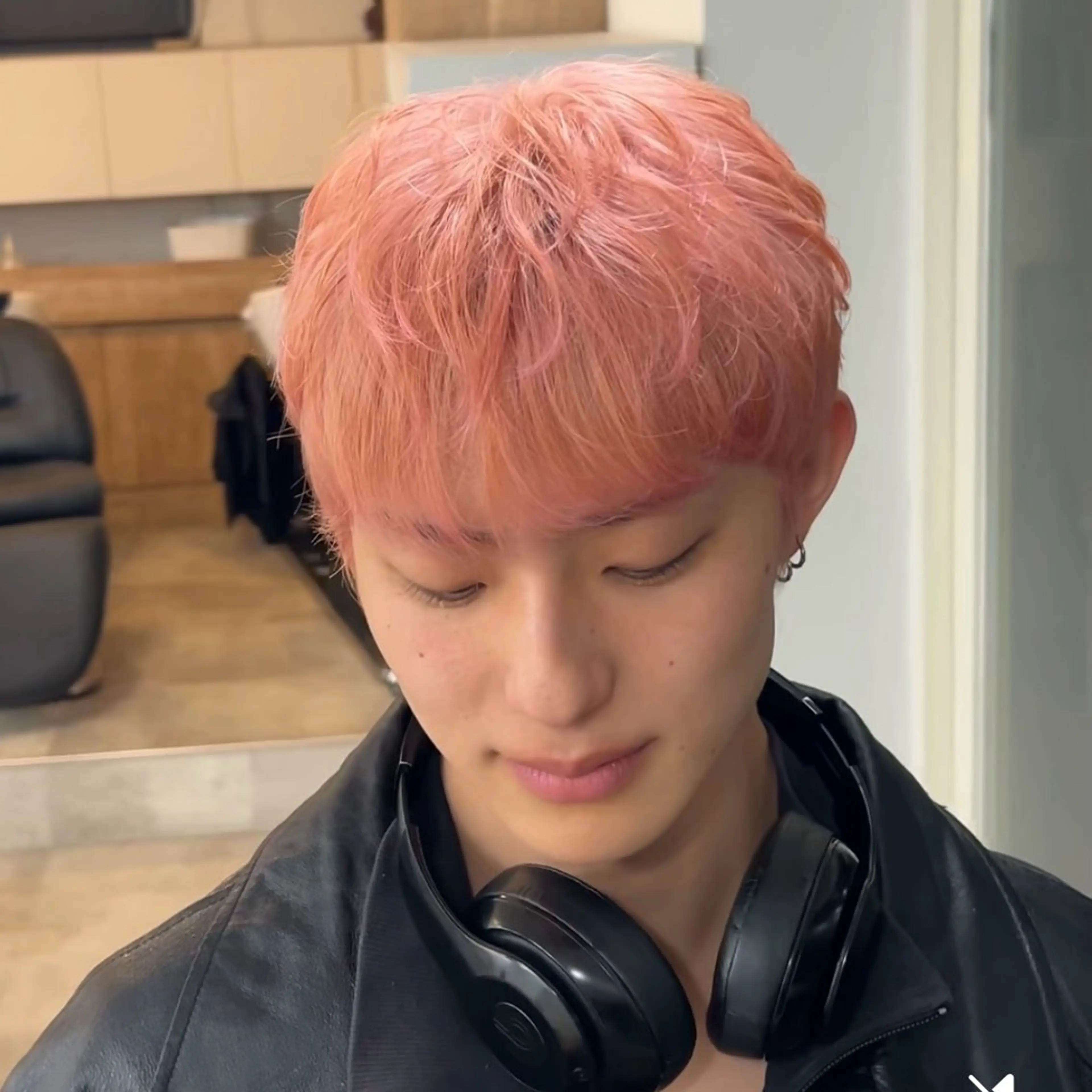 ミディアム カラー ベージュカラー ブリーチ ピンクカラー ヘアカラー ブリーチカラー/渋谷 /髪質改善/shinのヘアスタイル