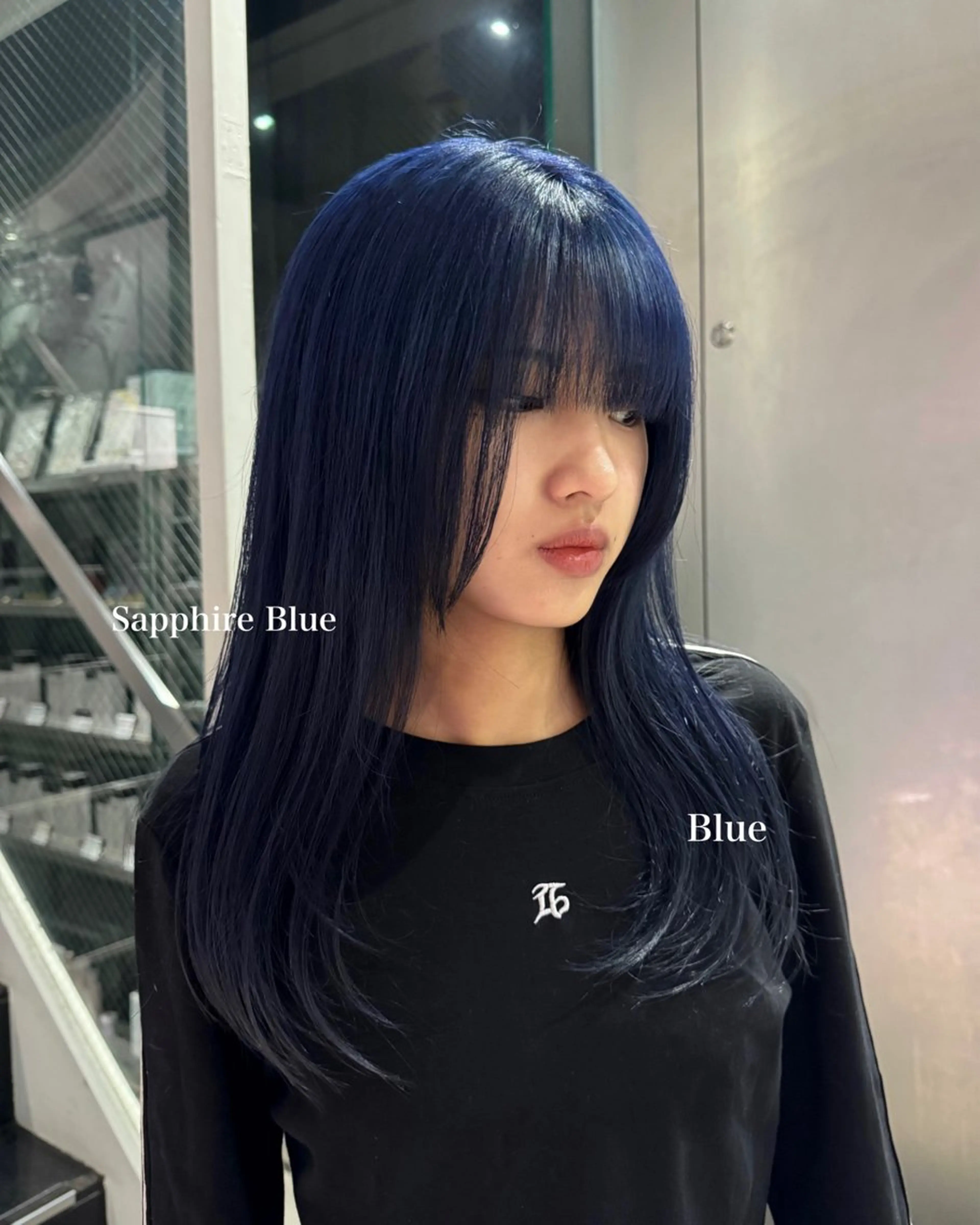 ロング カラー ブリーチ ブルーカラー ヘアカラー トリートメント mao/天神ブリーチ ハイトーンカラーのヘアスタイル