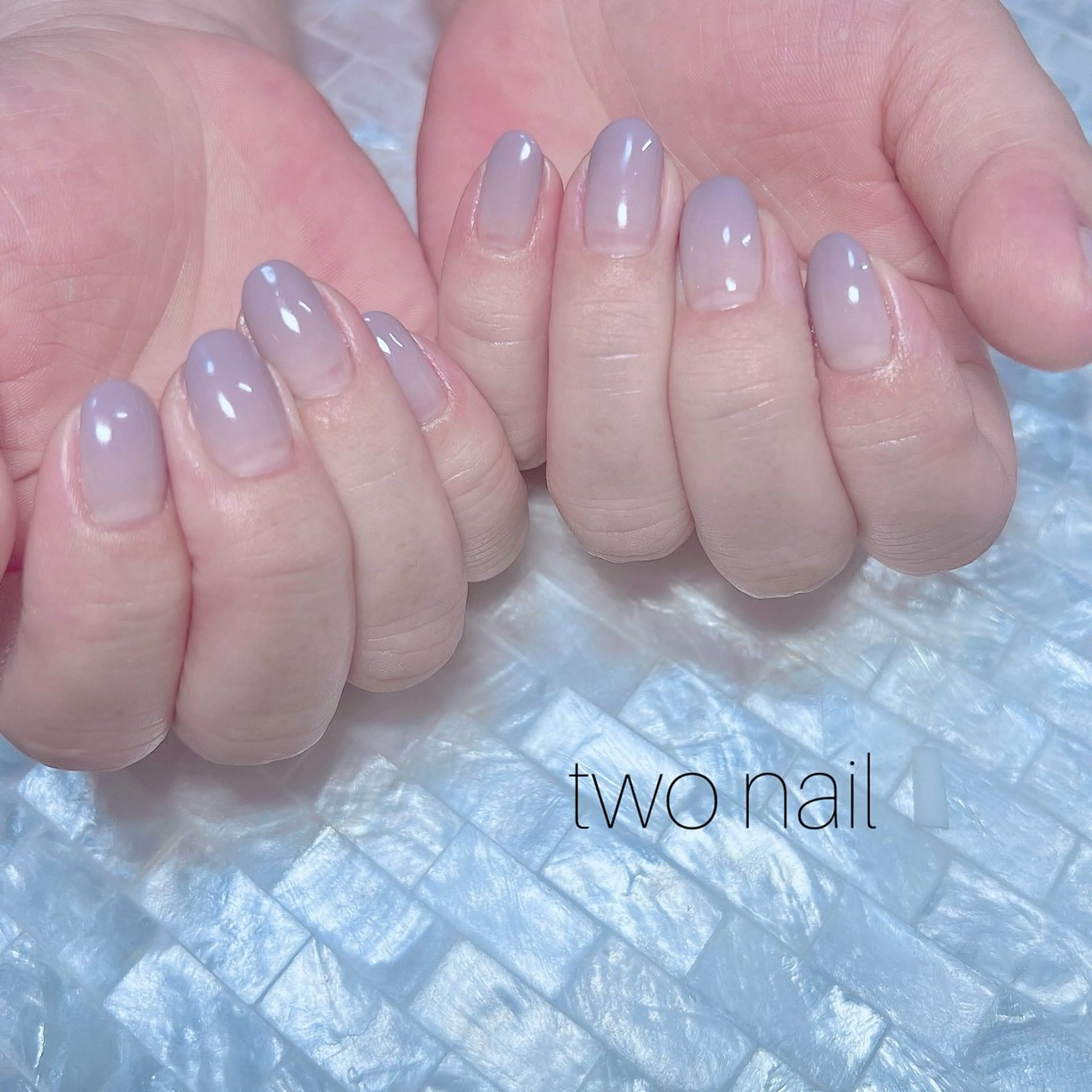 ネイル ネイルチップ ホワイト ハンドネイル two nailのネイルデザイン