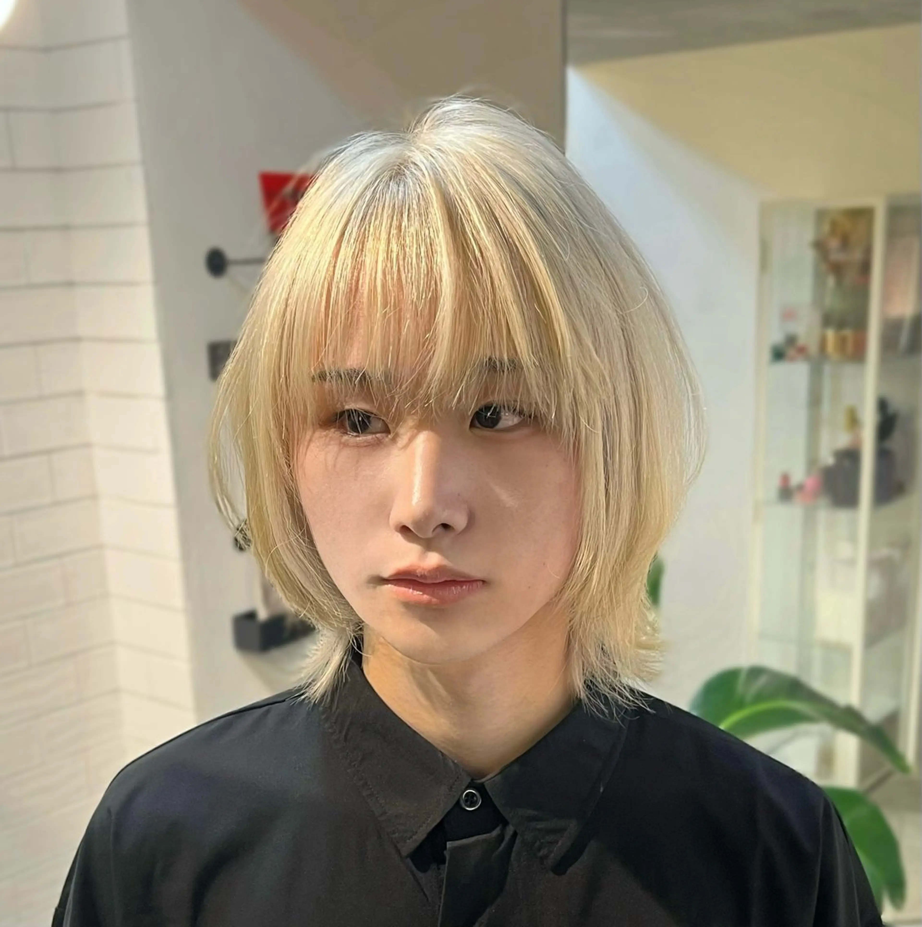 カラー メンズ メンズブリーチ ブリーチ カット ヘアカラー トリートメント ヘアセット メンズ垢抜け名人 /ハイトーン/陽平のヘアスタイル