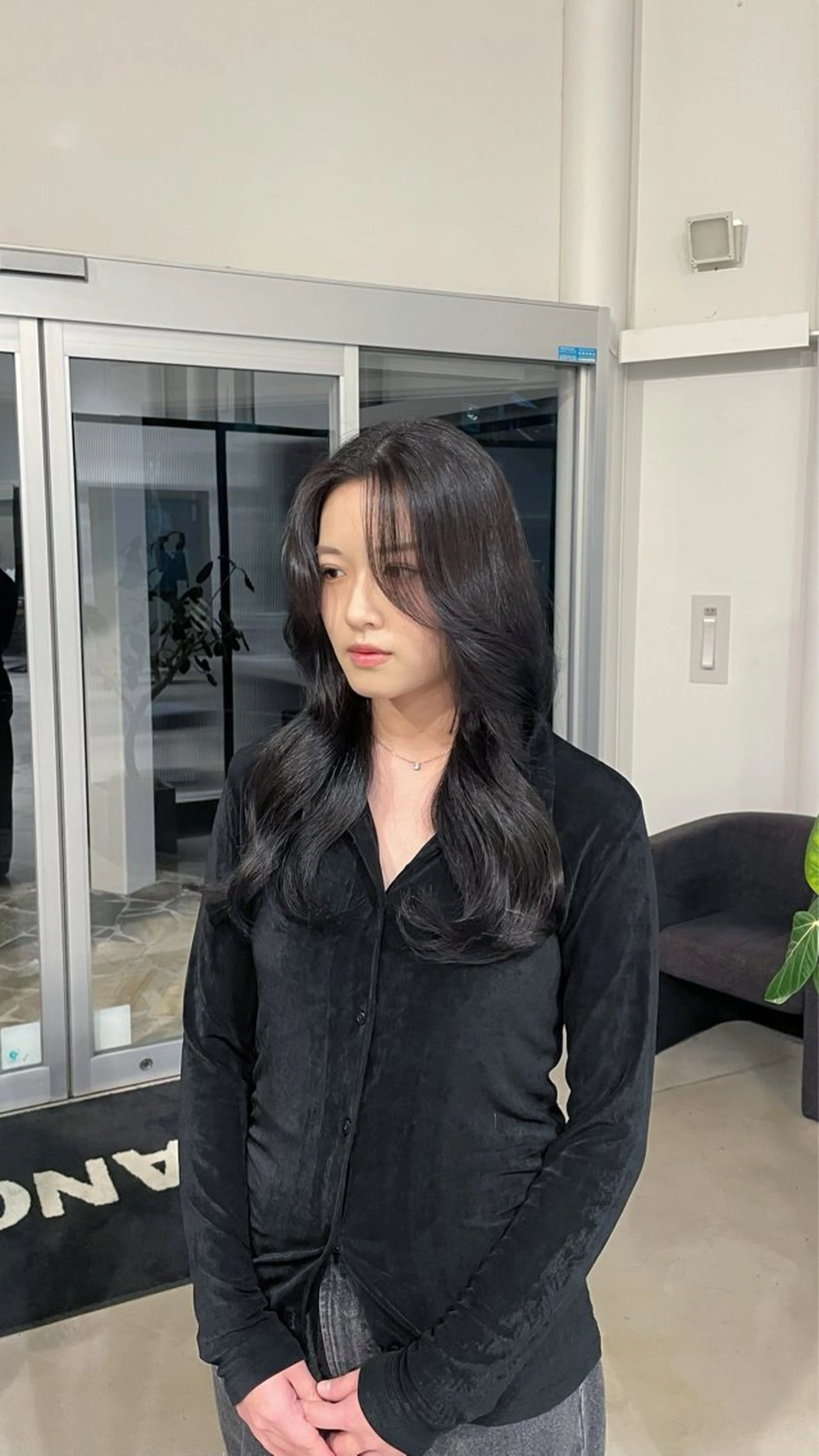 ロング カラー 韓国ヘア/透明感カラ ー/メンズレディースのヘアスタイル