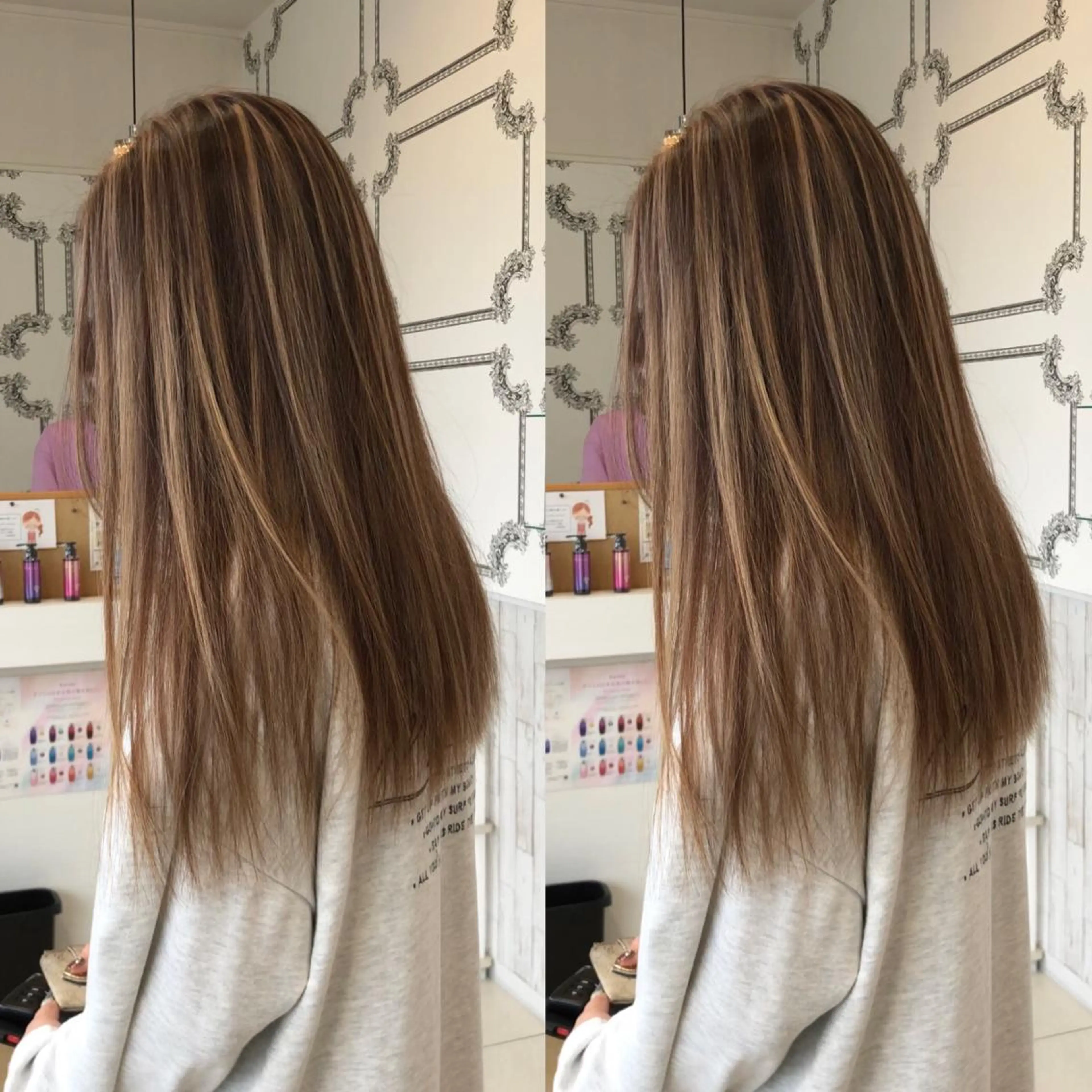 セミロング ハイライト 得能 雅人のヘアスタイル