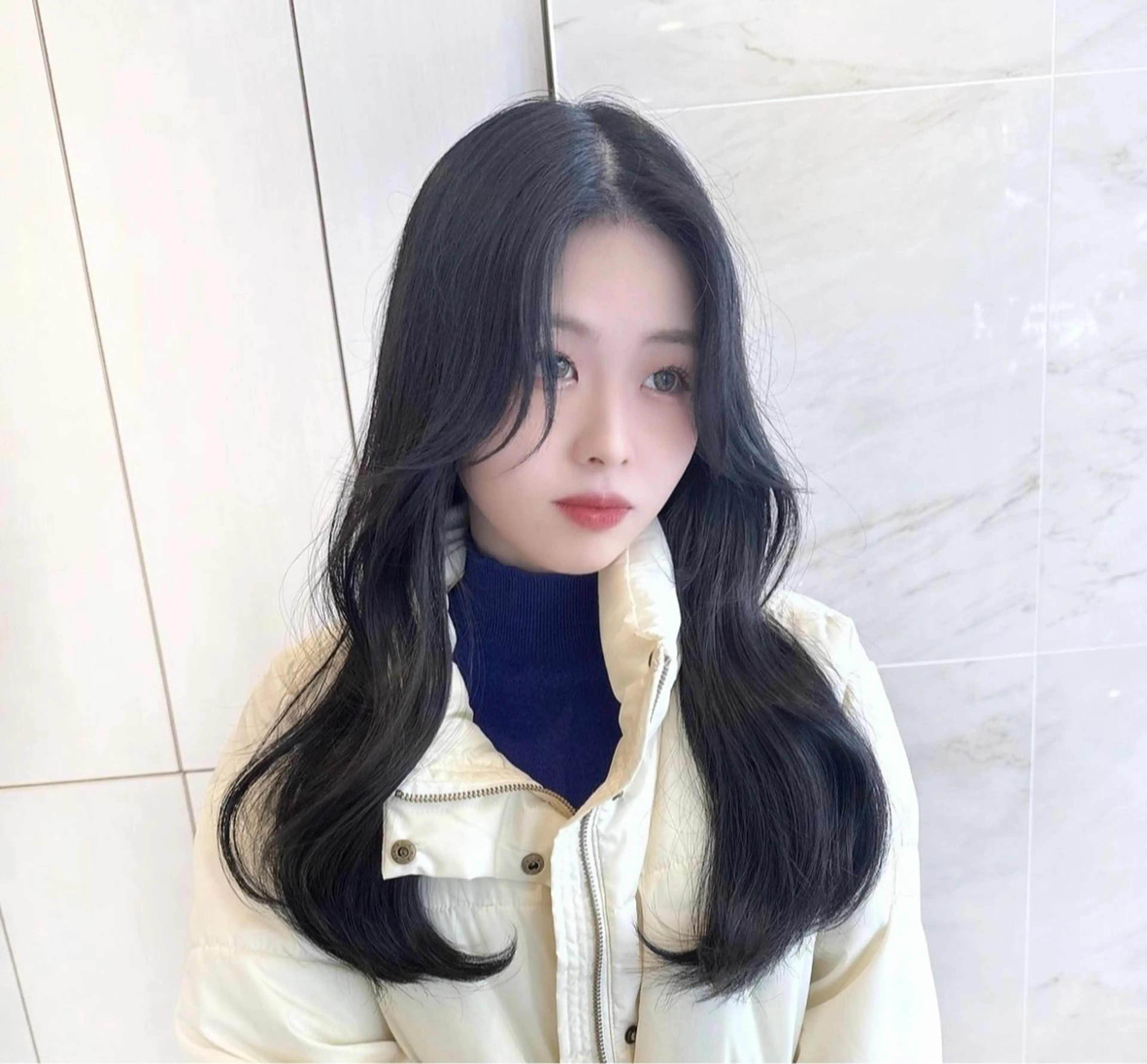 セミロング 梶 久菜乃のヘアスタイル