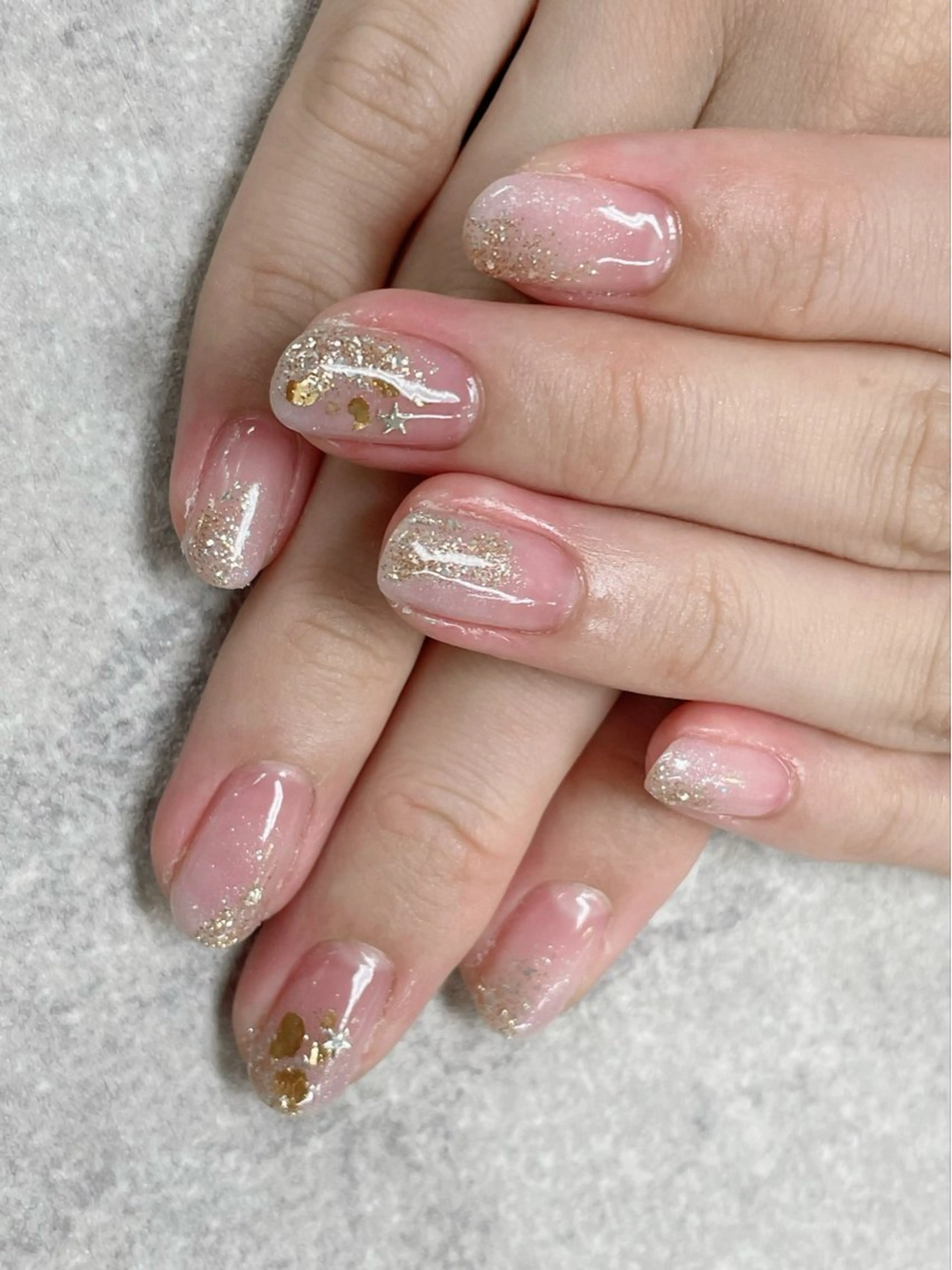 ネイル グラデーション キラキラネイル clear yayoiのネイルデザイン