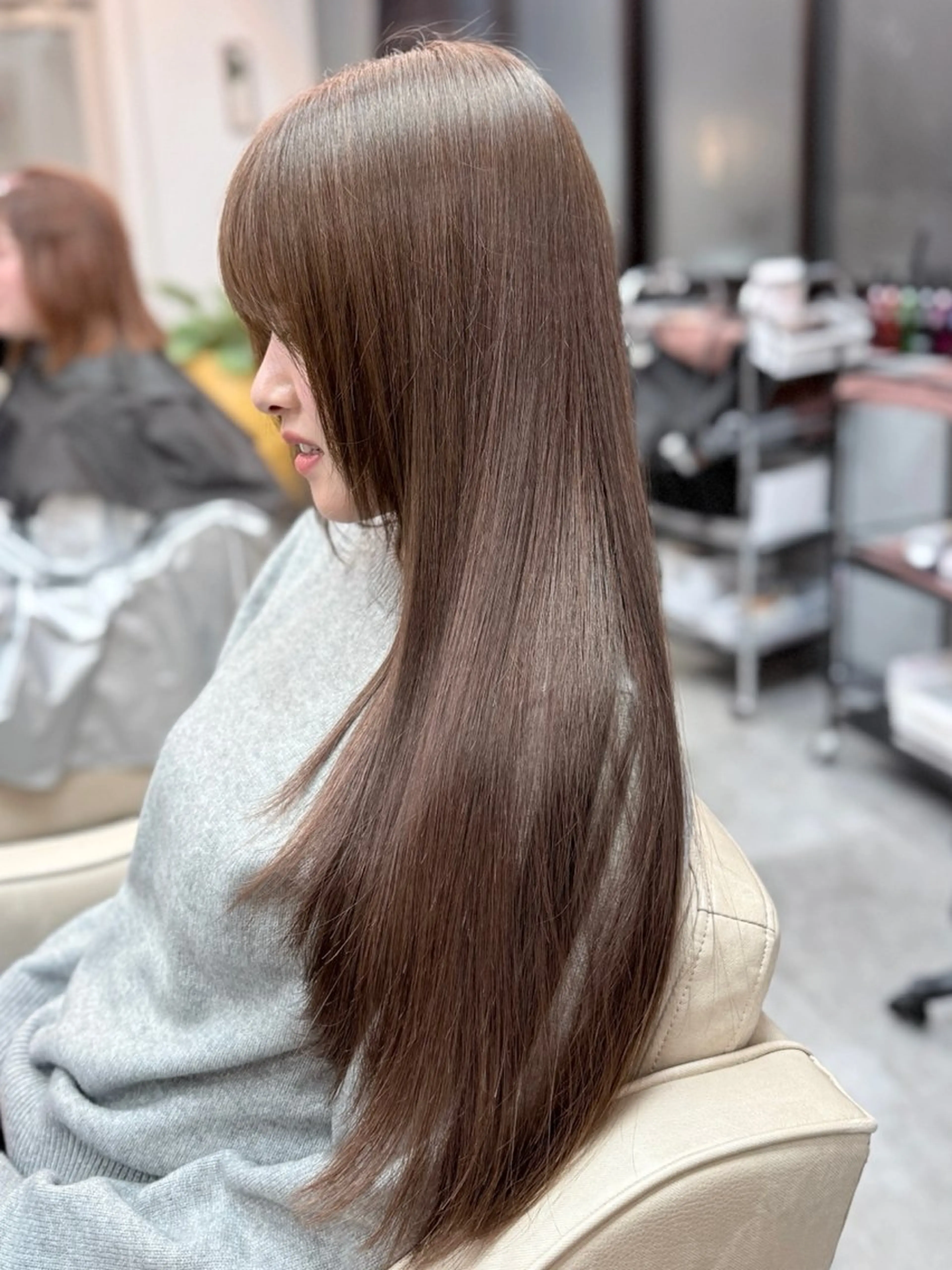 ロング カット ヘアカラー トリートメント 池袋/髪質改善/ 美髪矯正/ボブのヘアスタイル