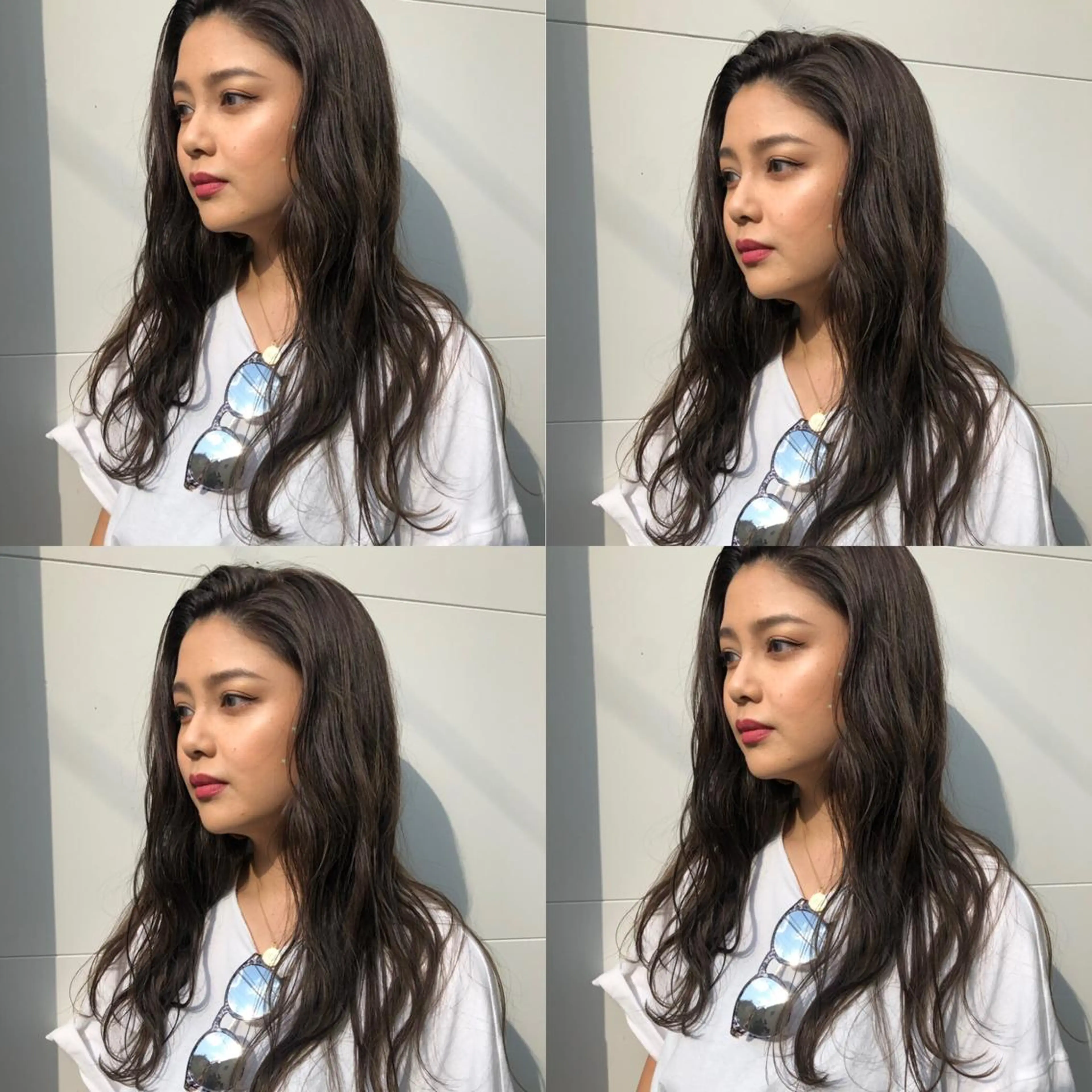 ロング エクステ ハイトーン 💭黒崎ハルカのヘアスタイル