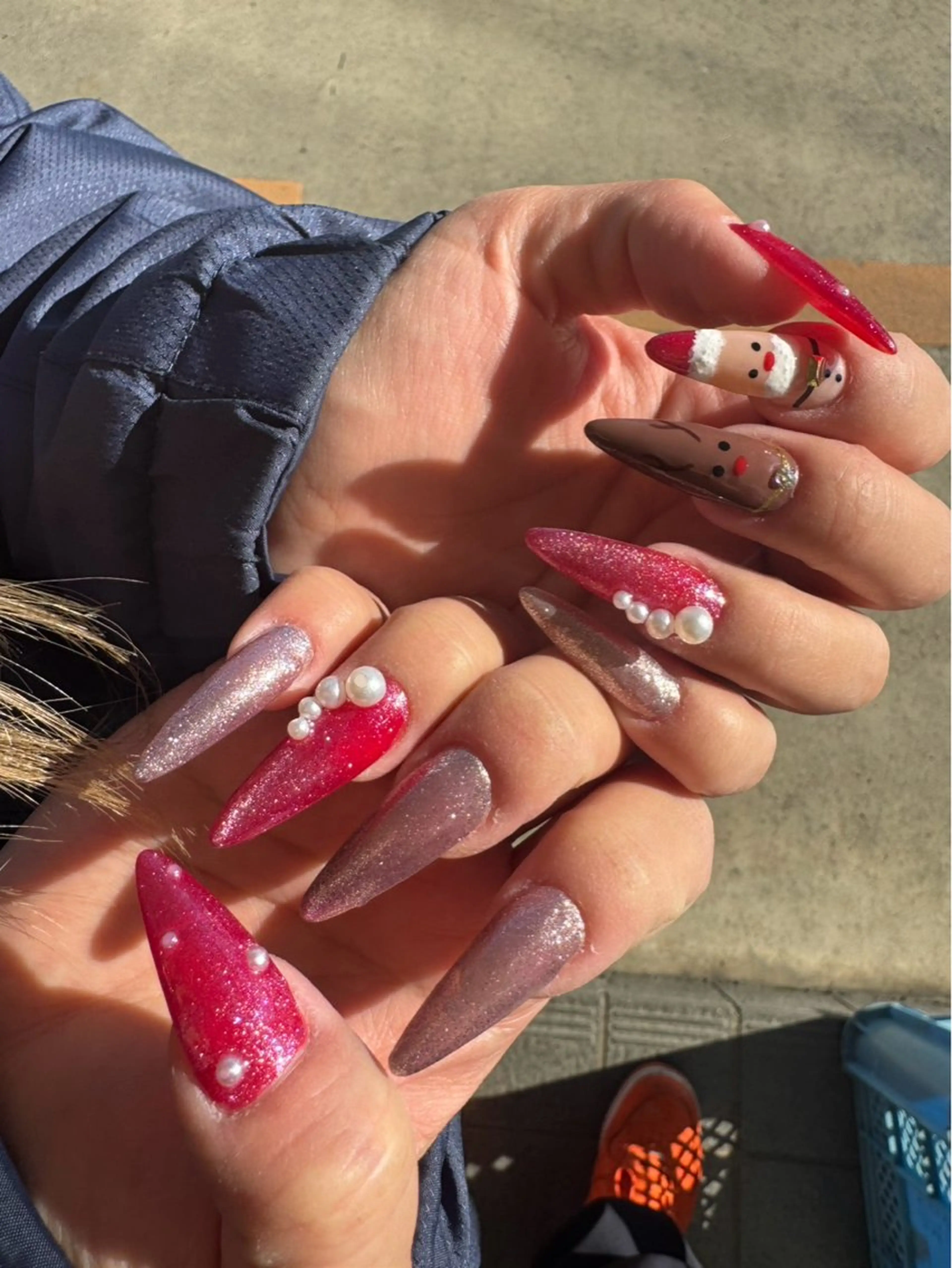 ネイル ロングネイル 冬ネイル クリスマス Malo nailのネイルデザイン