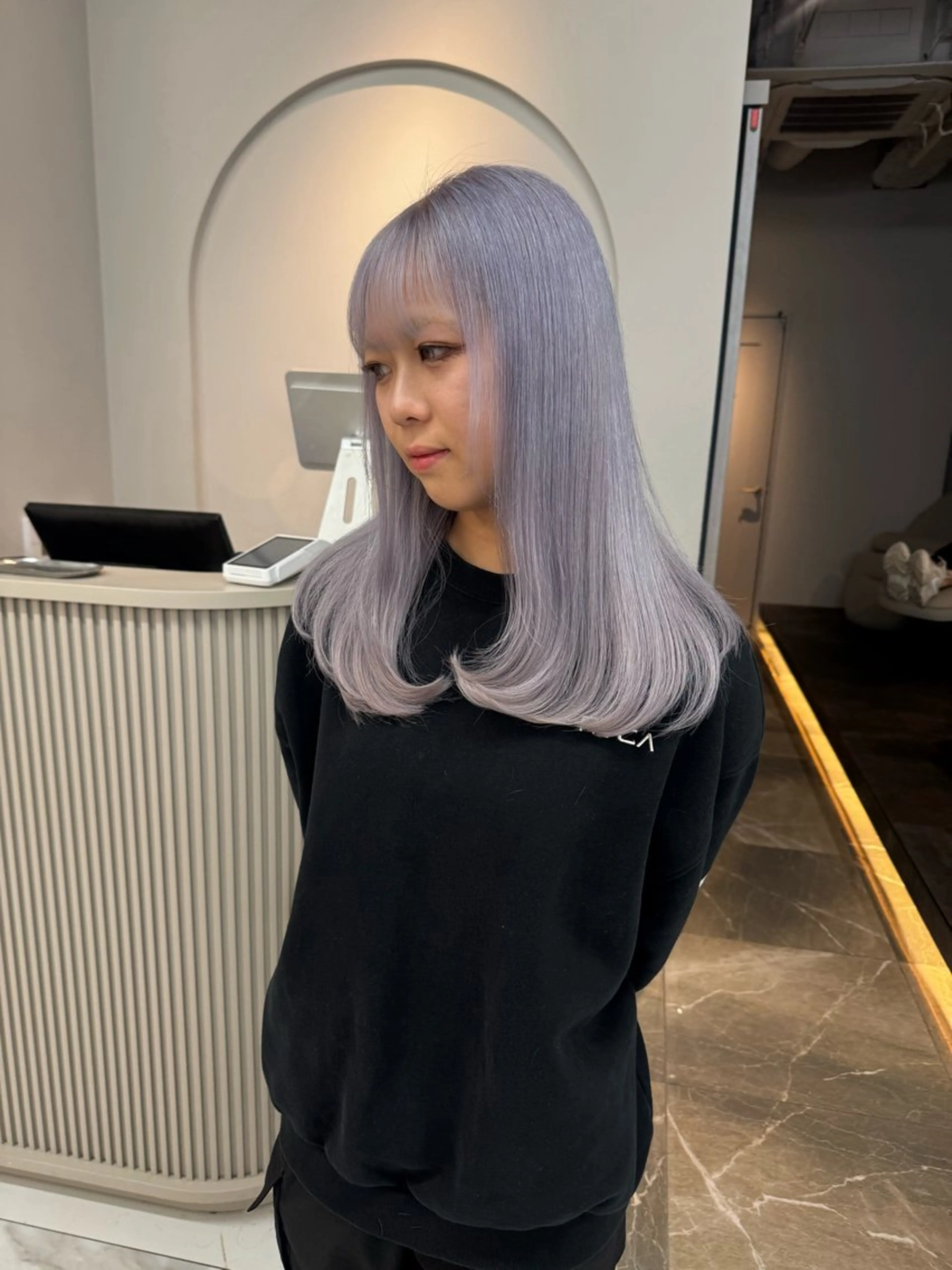 セミロング カラー ヘアカラー ヘアセット kiti Sakae所属・栄美容師/kiti /ボブ/ケントのヘアスタイル