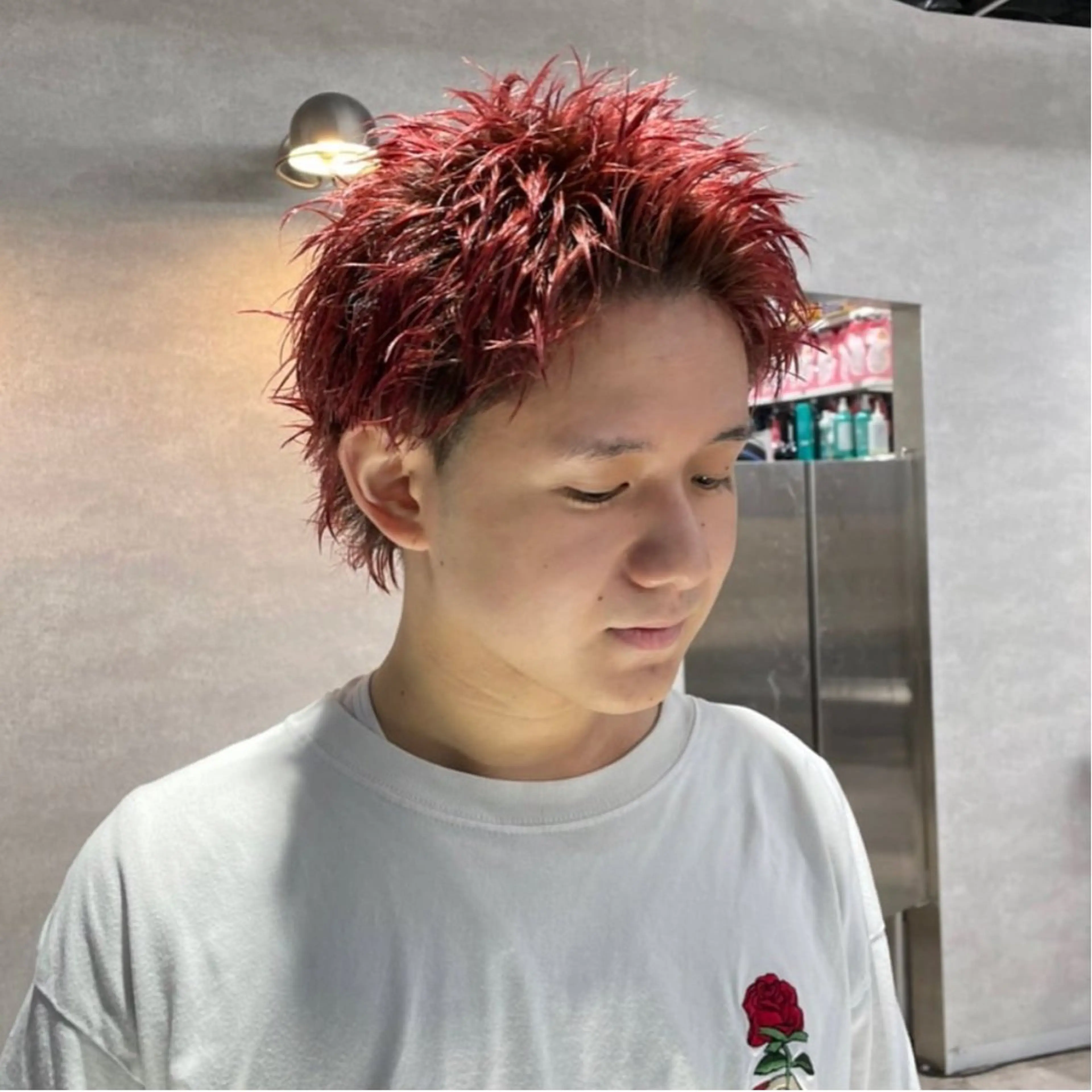 ショート カラー パーマ メンズ スパイキーショート ショートヘア カット ヘッドスパ ヘアセット 🔥メンズ 特化🔥菊水皐暉🔥のヘアスタイル