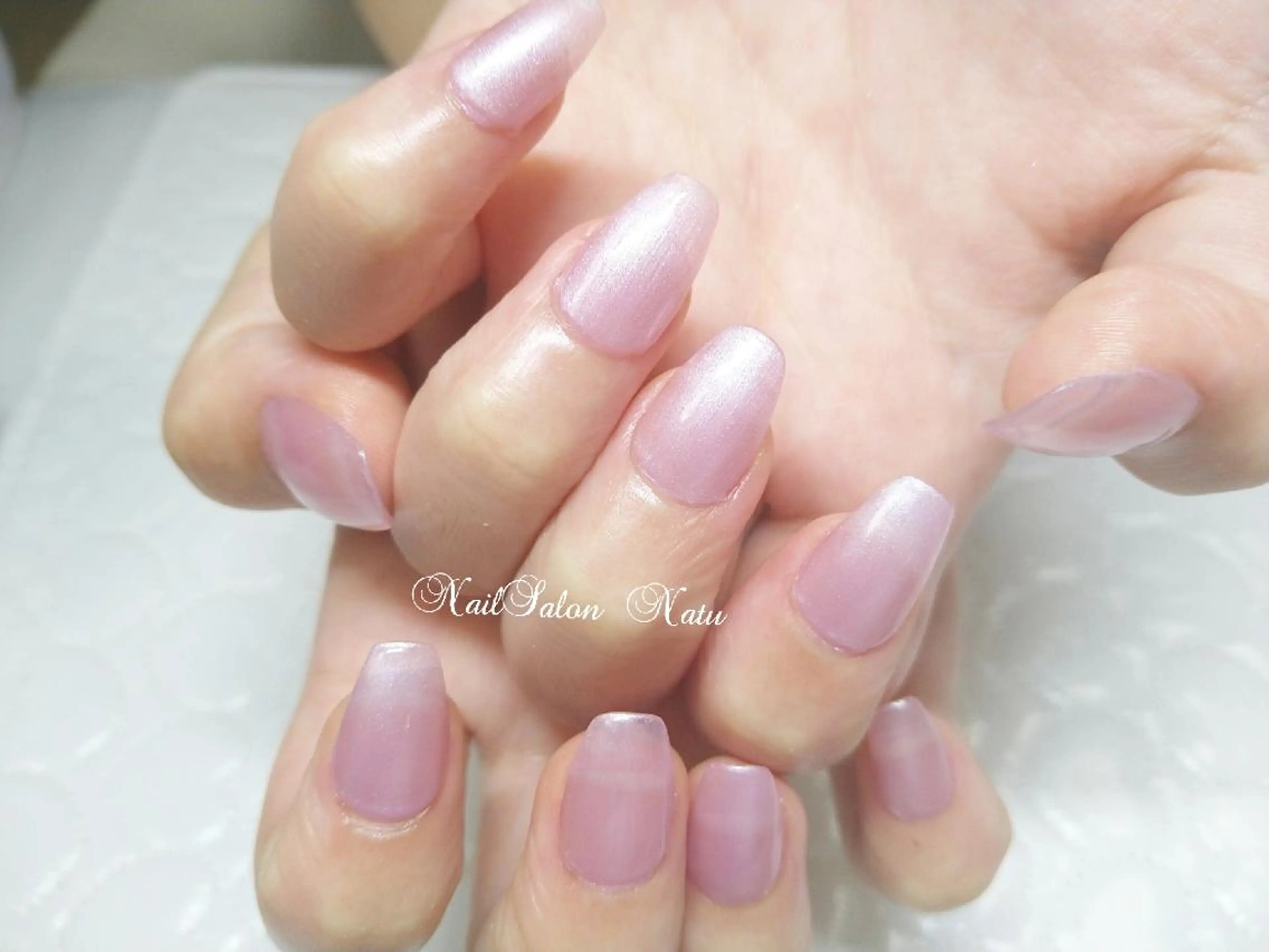 ネイル 長さ出し ワンカラーネイル nailsalon　 Natuのネイルデザイン